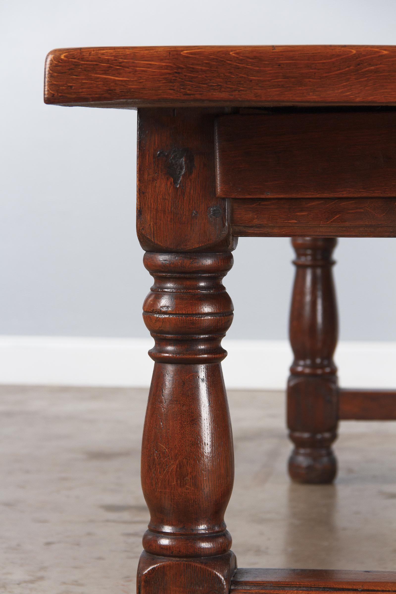 19th Century French Oak Farm Table 15