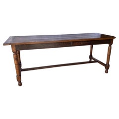 19th Century  French Oak Farm Table/ Dining Table