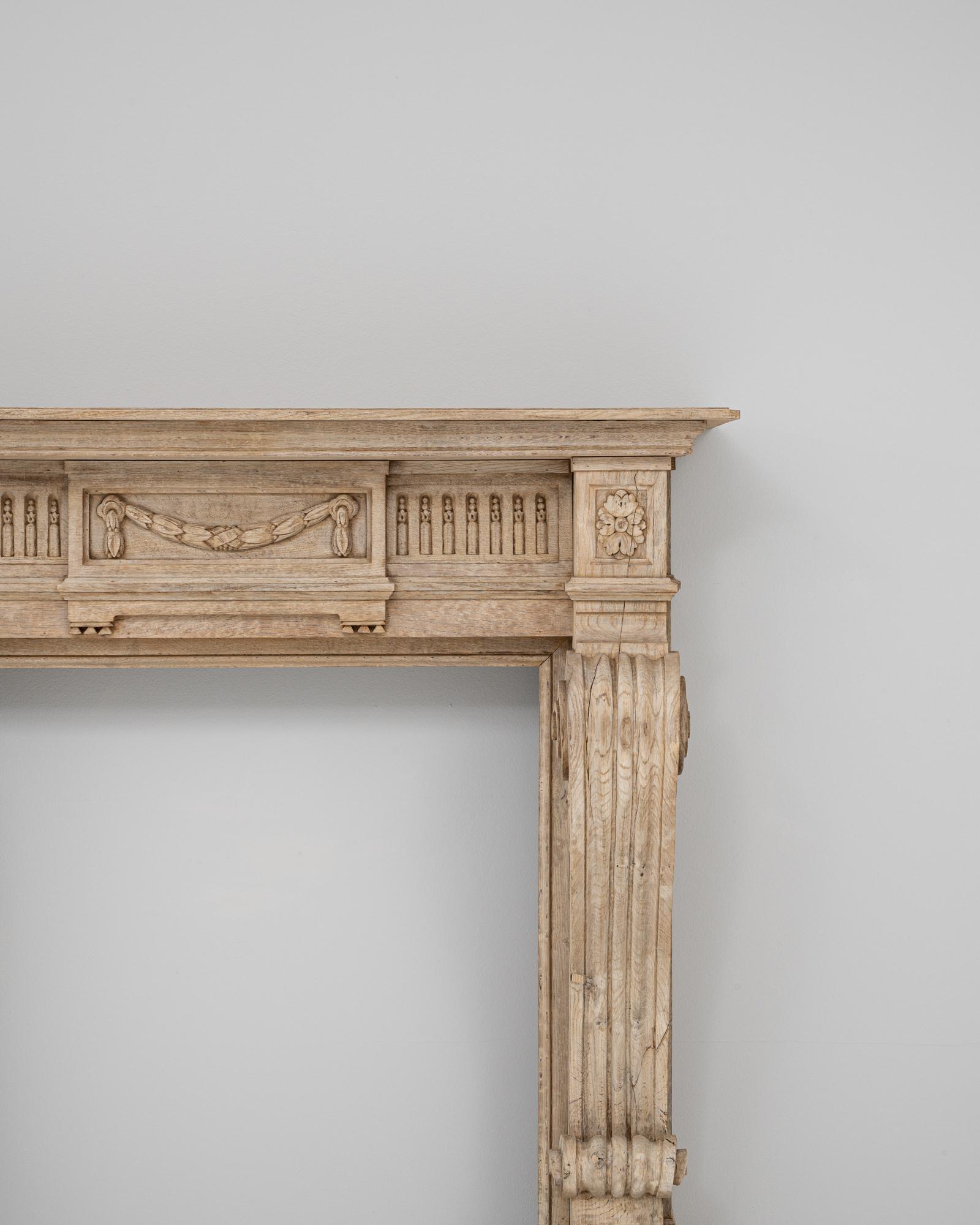 19th Century French Oak Fireplace For Sale 2