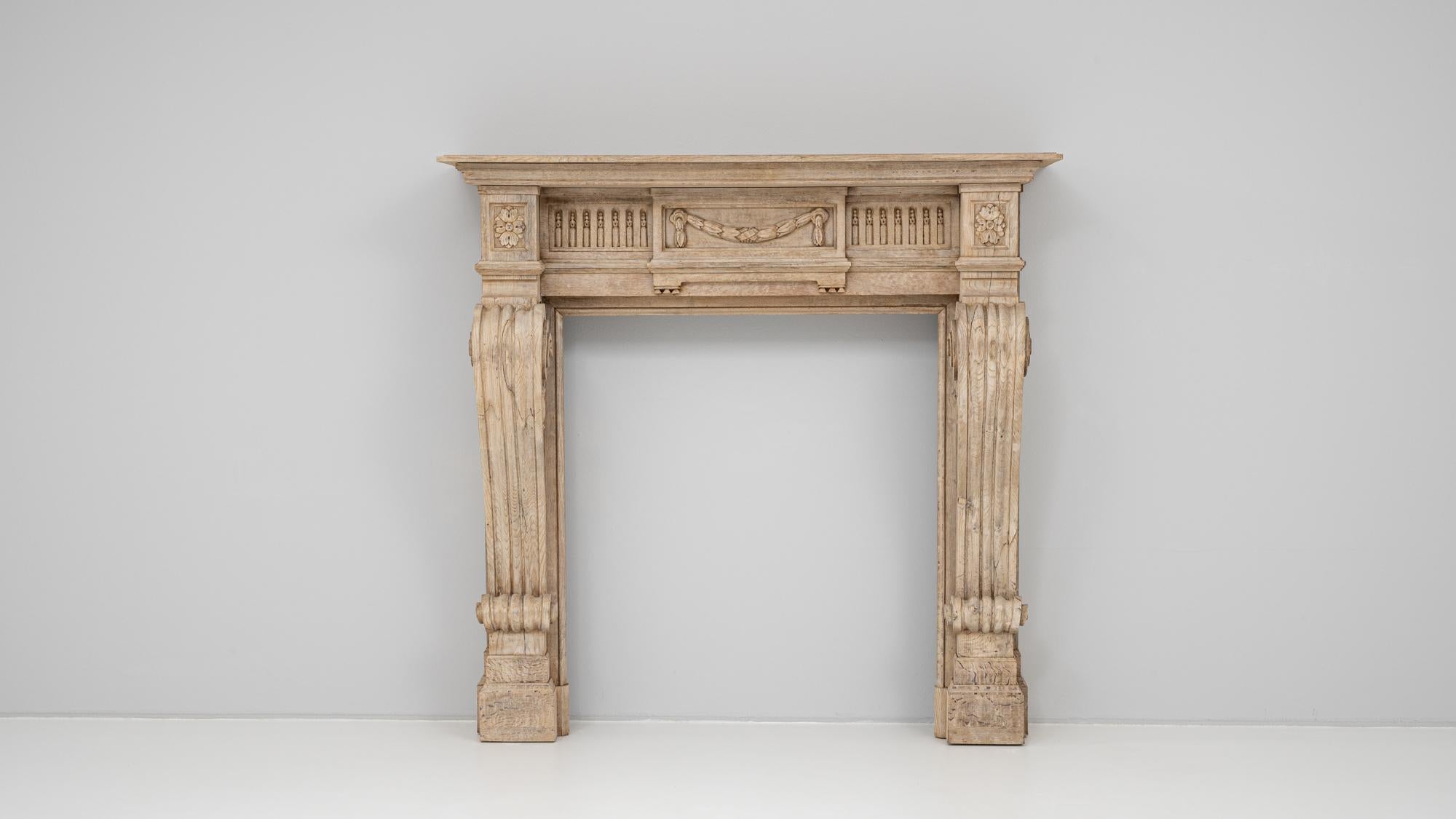 19th Century French Oak Fireplace For Sale 3