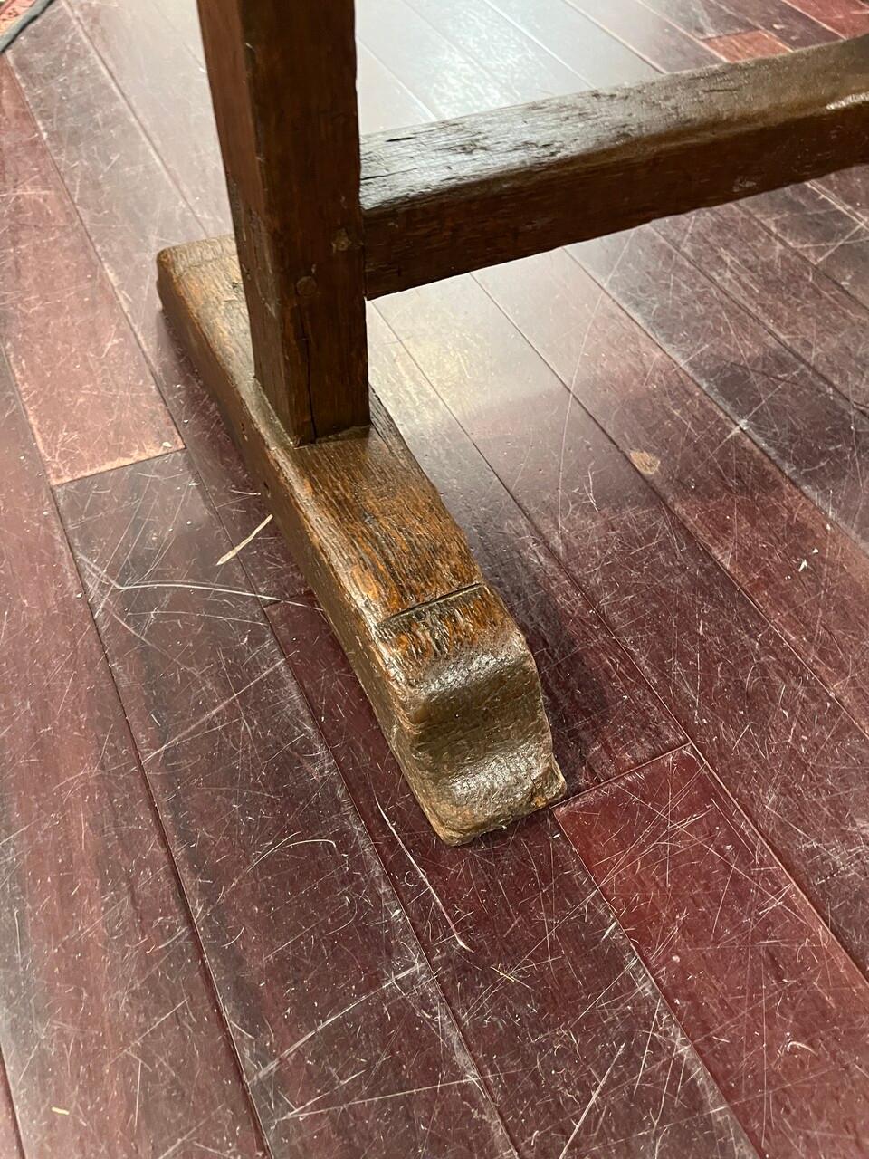 19th Century French Oak Flip Top Wine Tasting Table 4