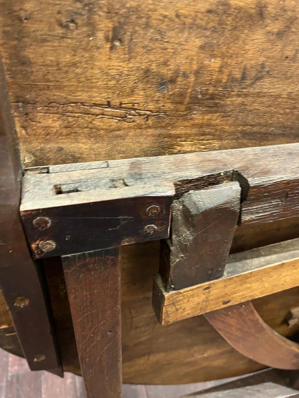 19th Century French Oak Flip Top Wine Tasting Table 1