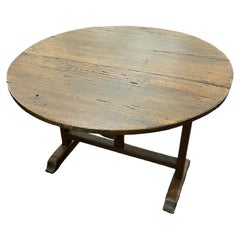 19th Century French Oak Flip Top Wine Tasting Table