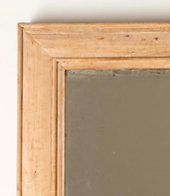 19th Century French Oak Framed Mirror