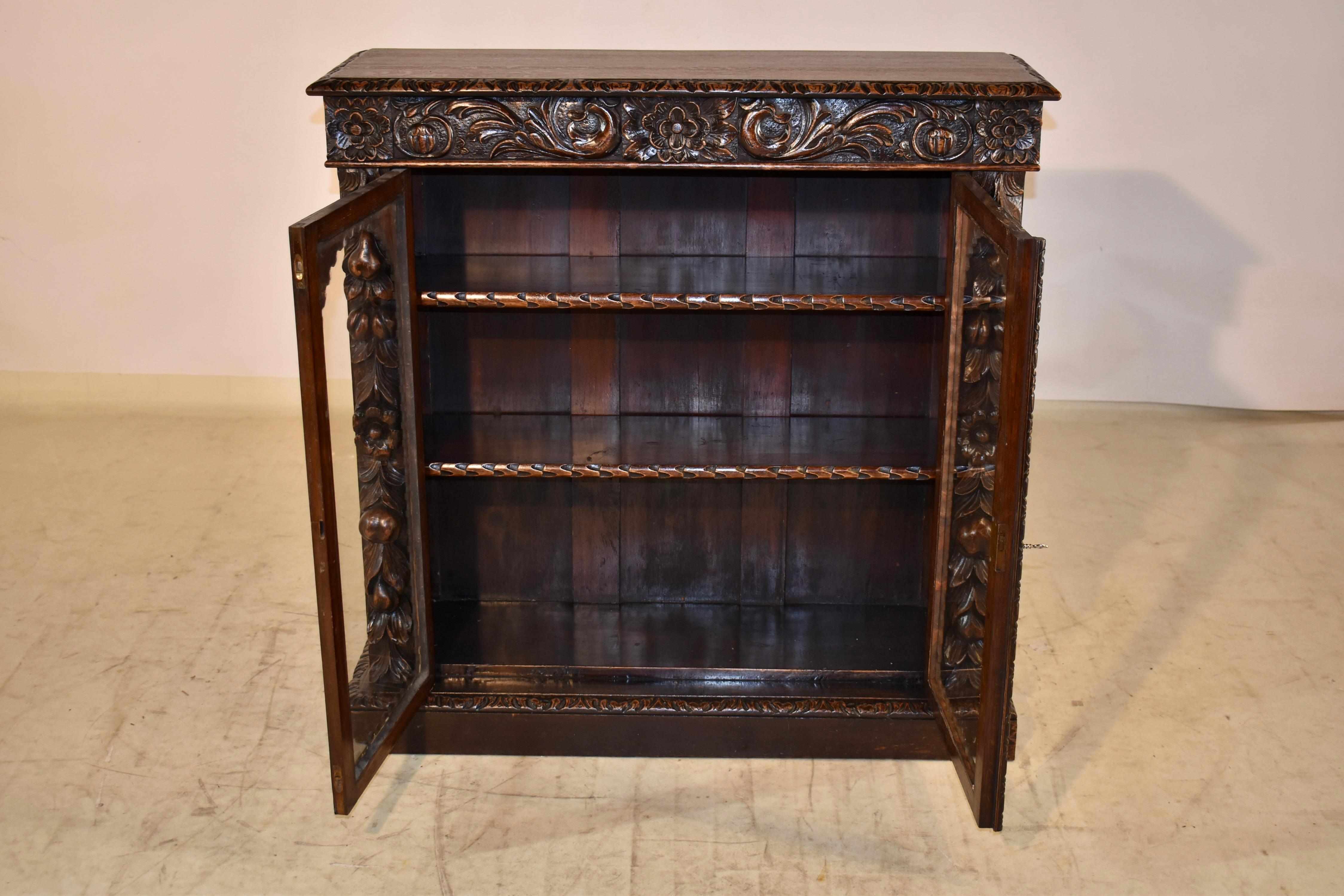 19th Century French Oak Glazed Bookcase 4