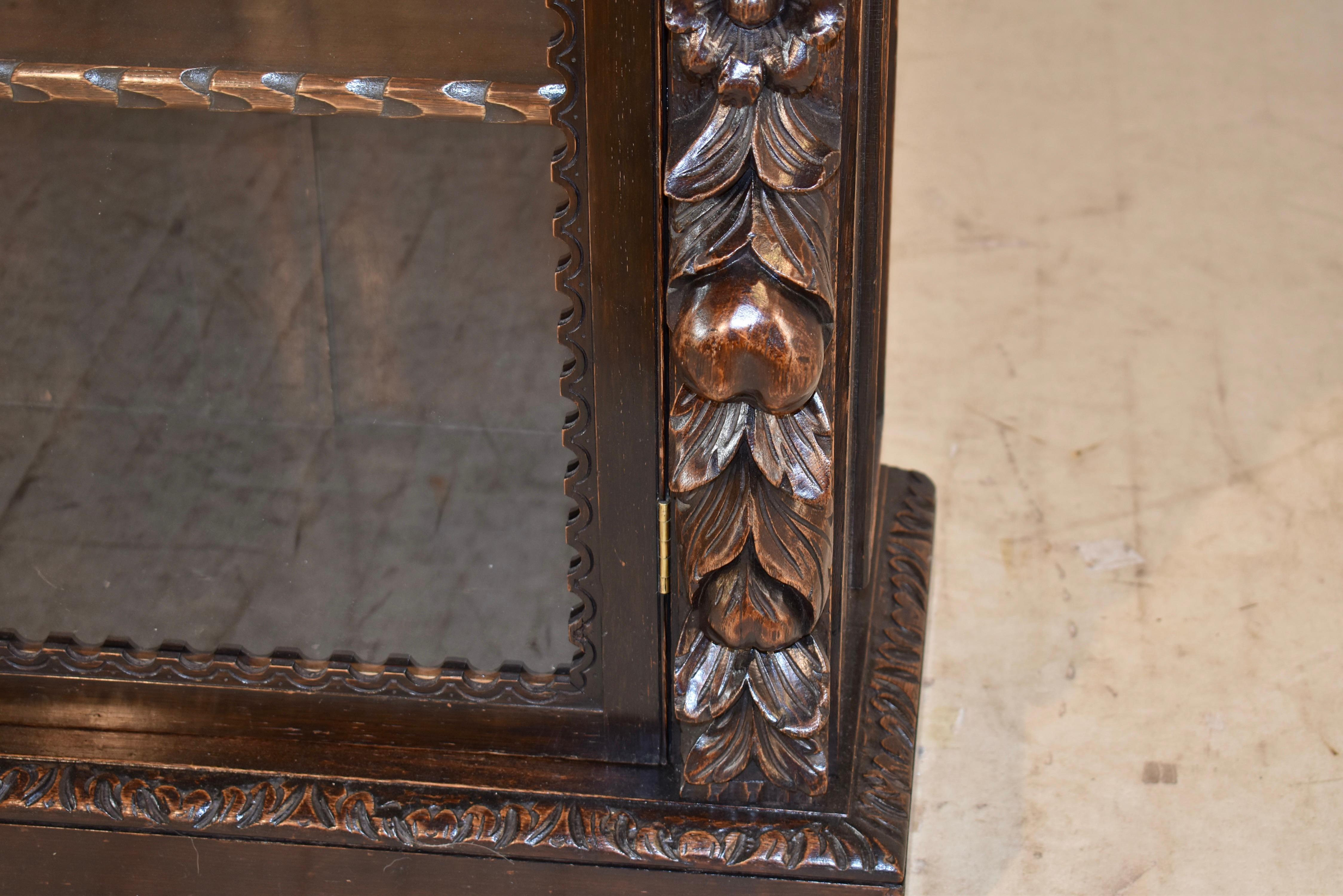 19th Century French Oak Glazed Bookcase 2