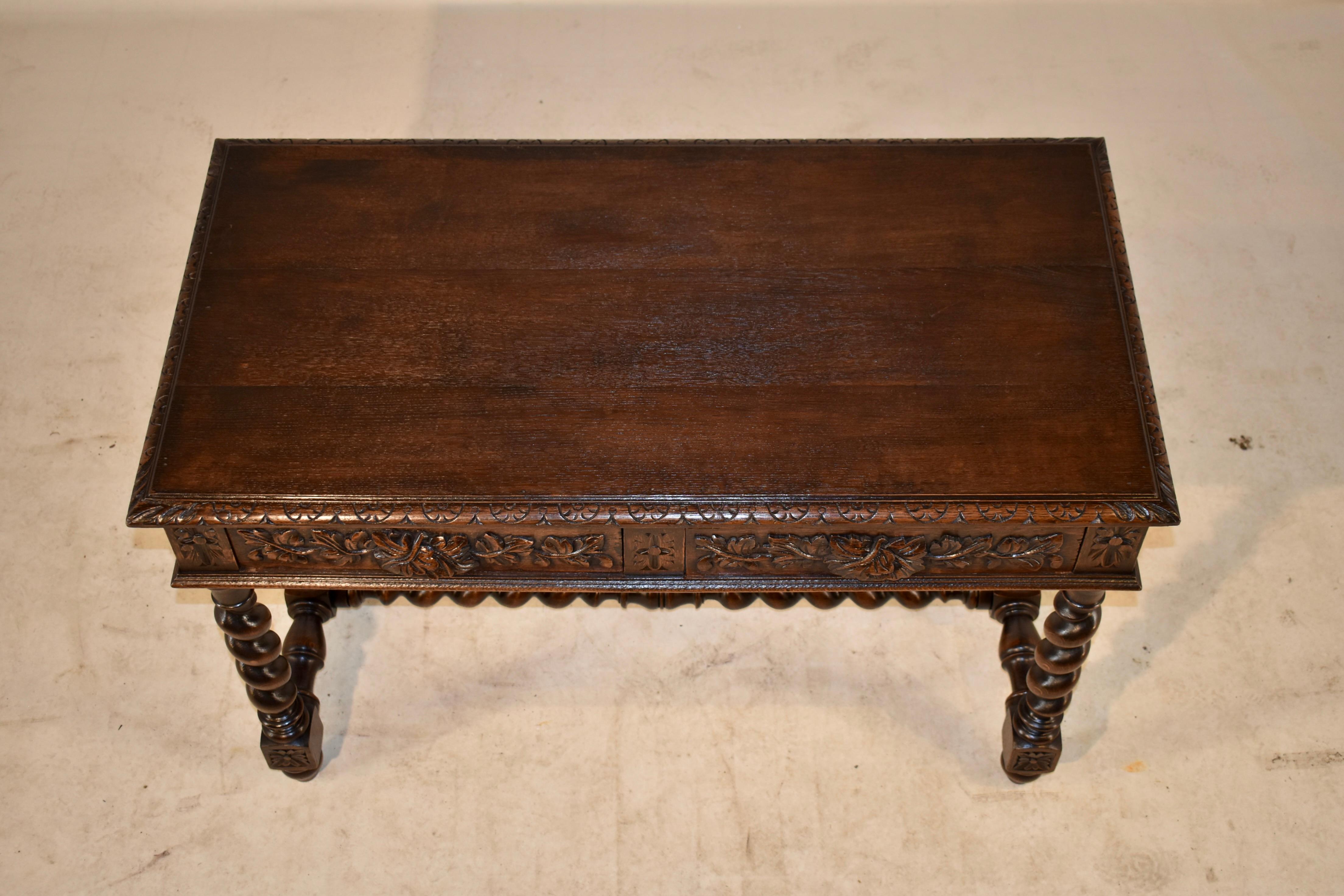 19th Century French Oak Library Table For Sale 5
