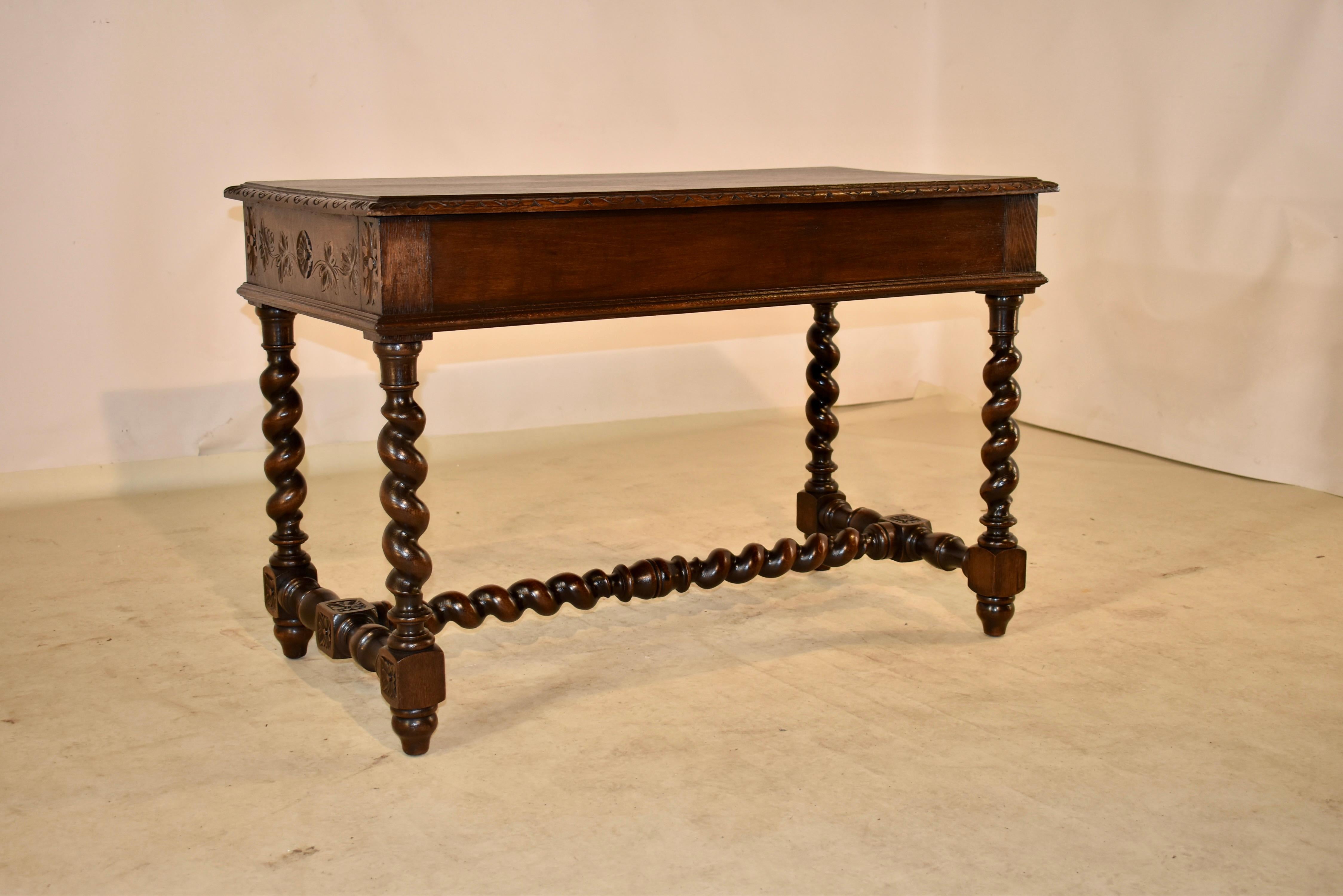 19th Century French Oak Library Table For Sale 7