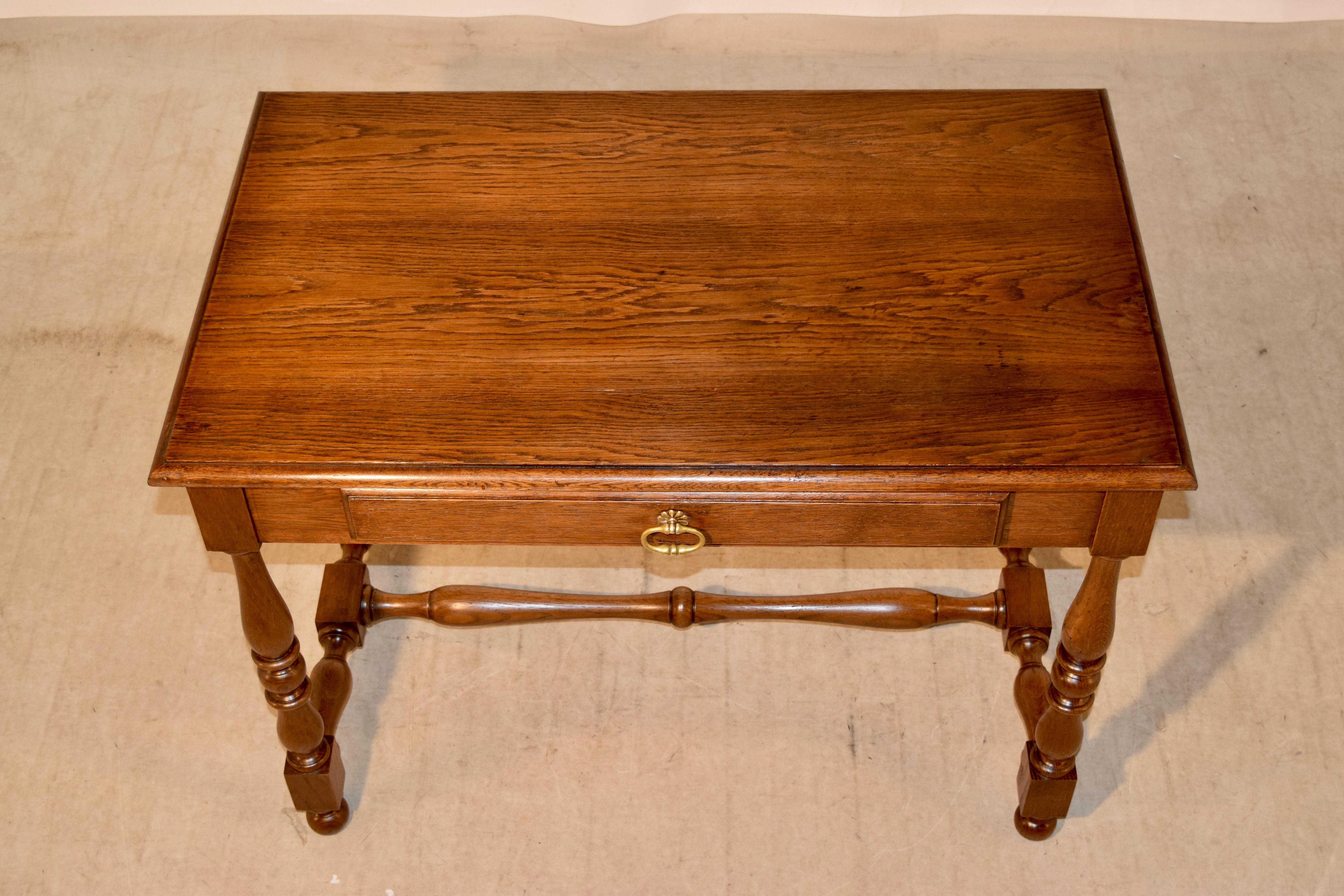 19th Century French Oak Library Table 1