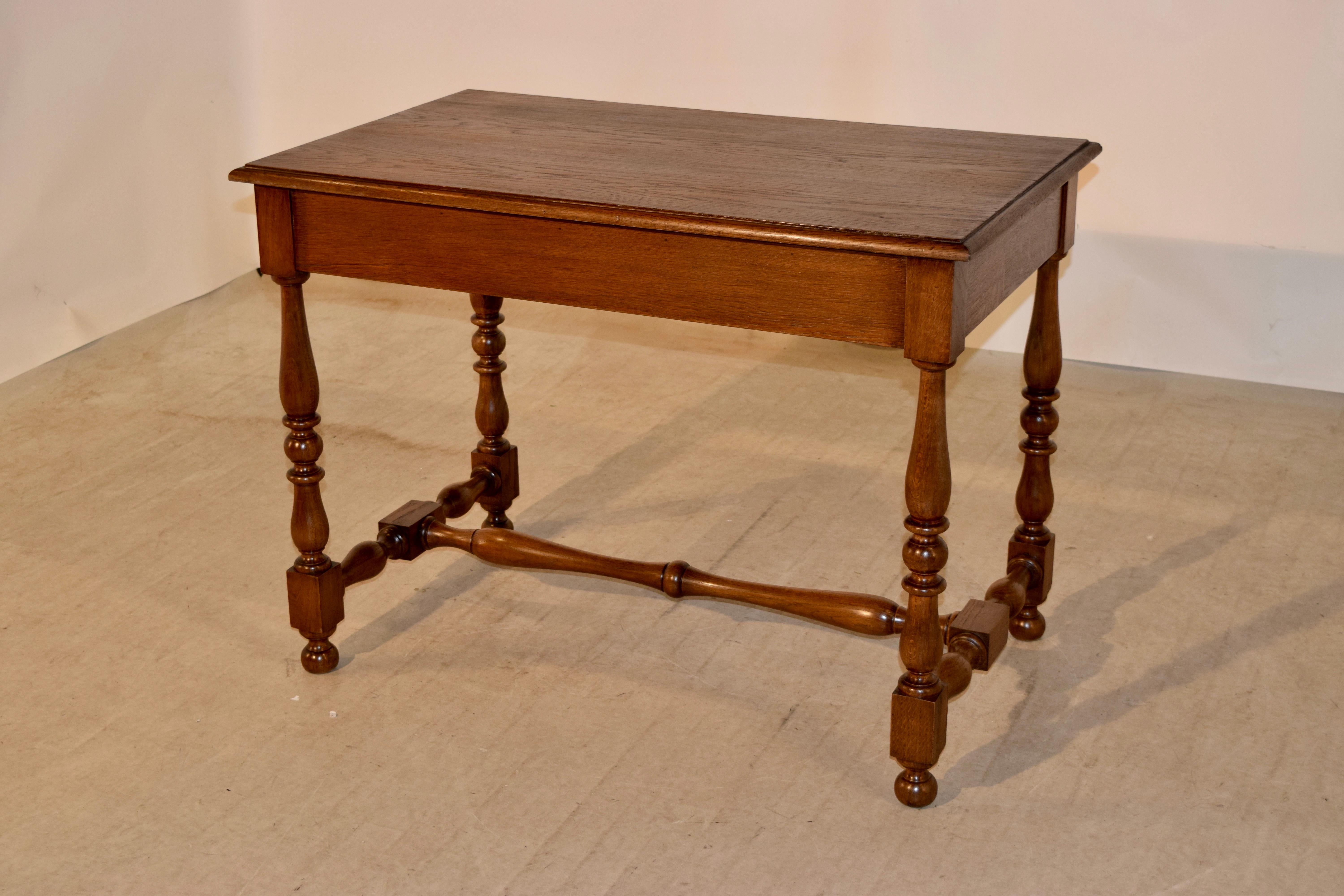 19th Century French Oak Library Table 2