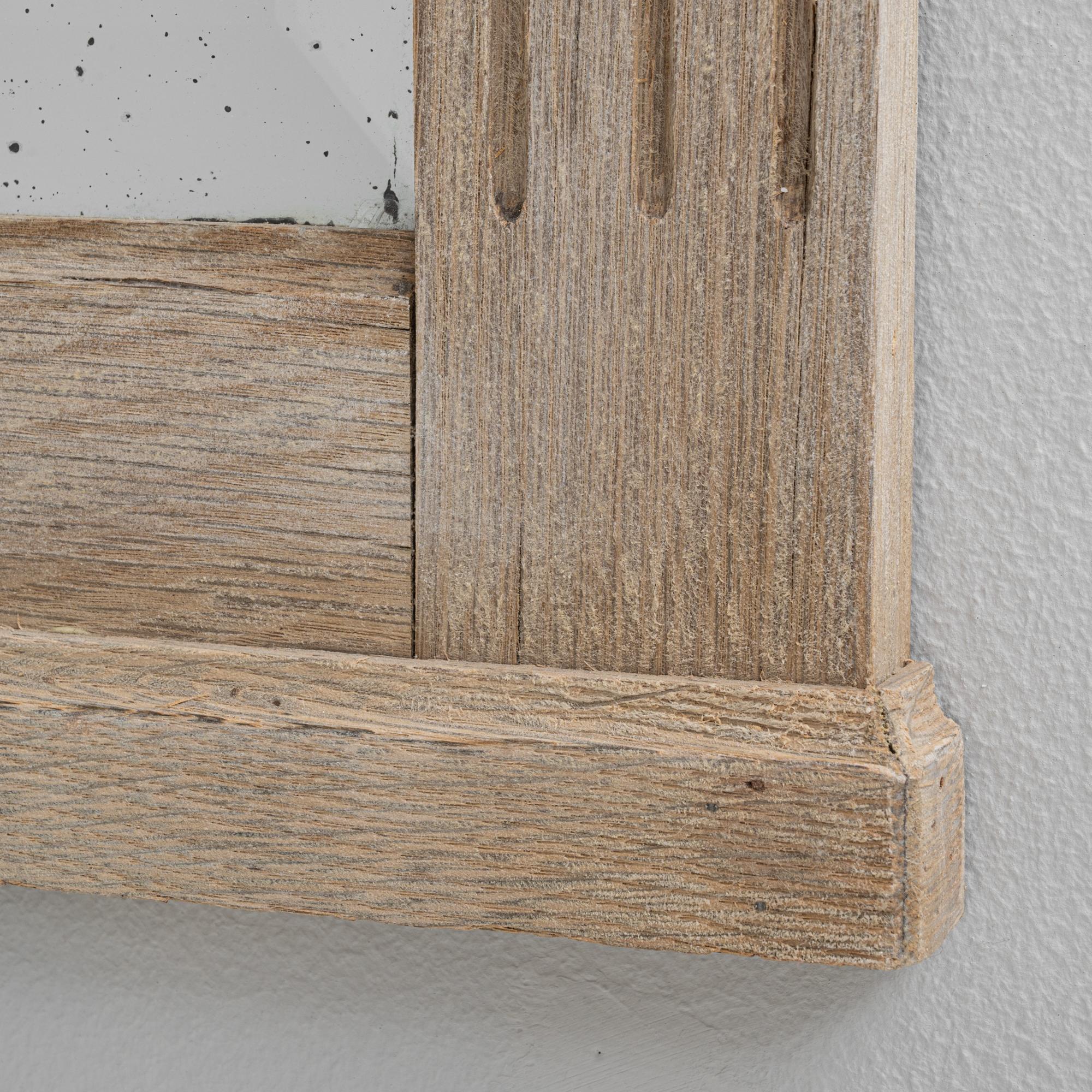 19th Century French Oak Mantel-Style Mirror With Carved Details 7