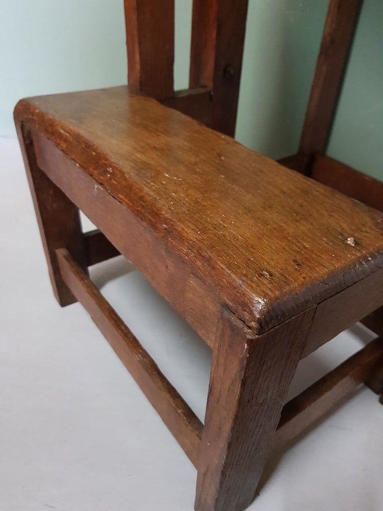 19th Century French Oak Metamorphic Stool and Stairs at 1stDibs