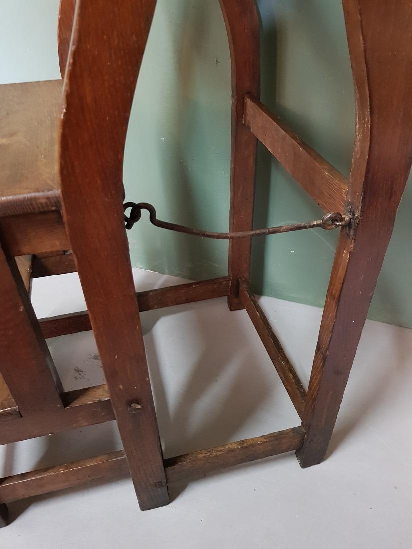 19th Century French Oak Metamorphic Stool and Stairs 3