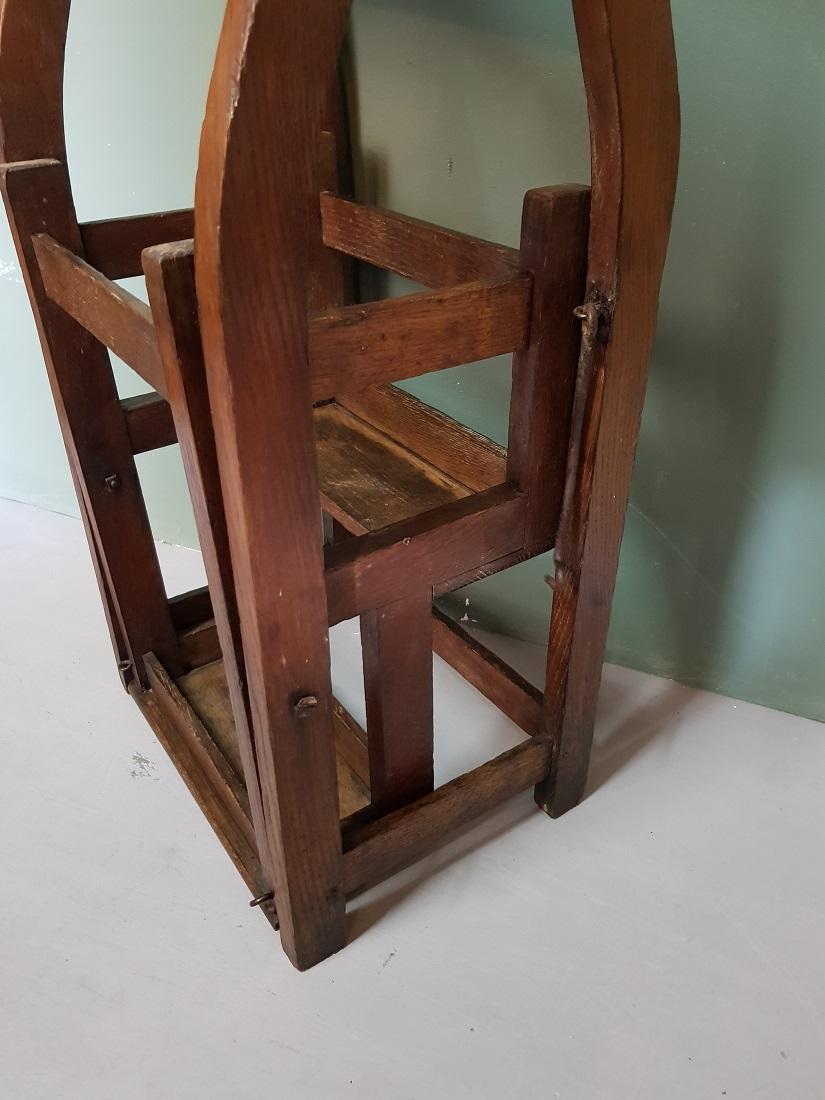 19th Century French Oak Metamorphic Stool and Stairs 5