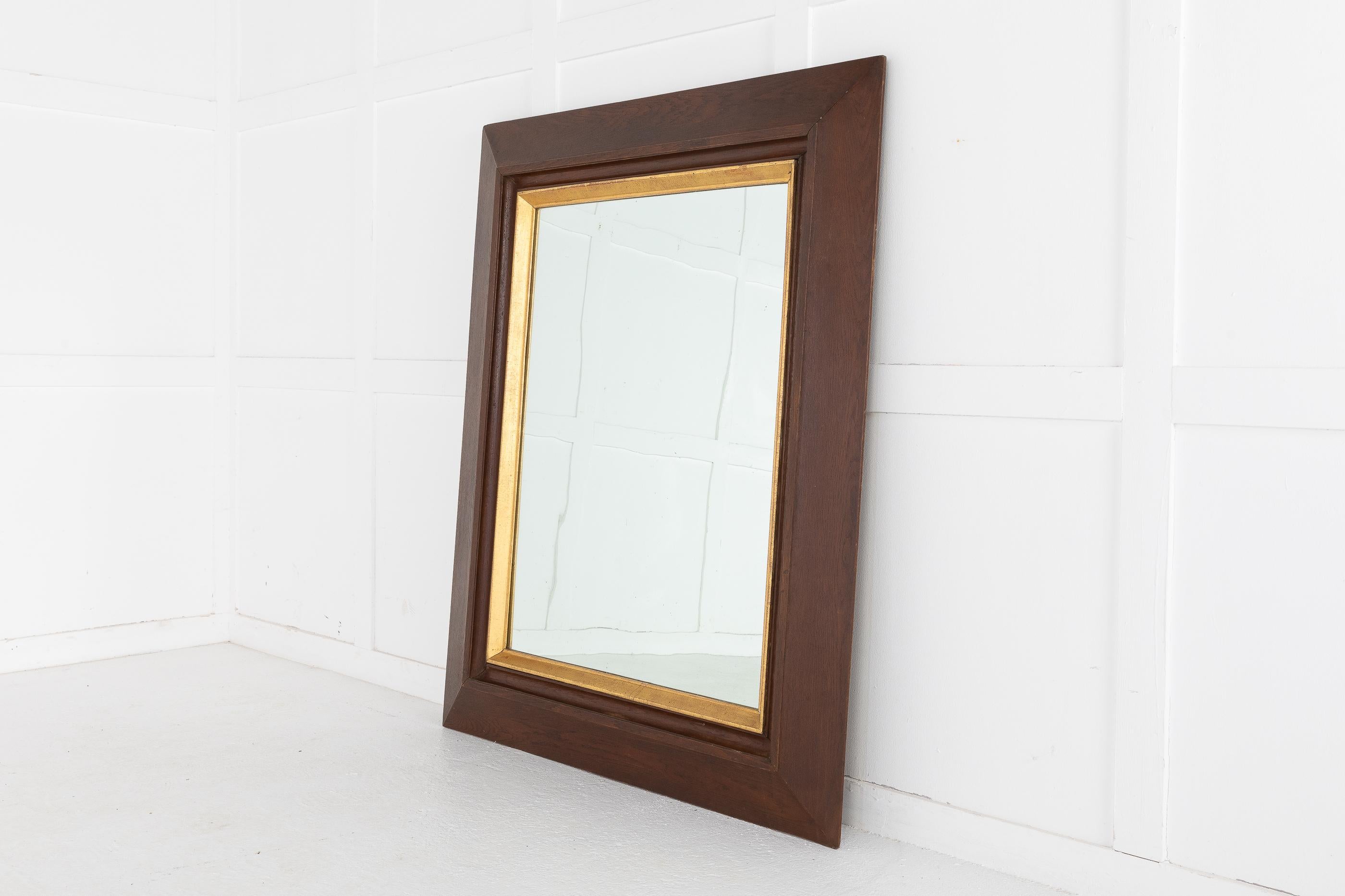 19th Century French Oak Mirror In Good Condition In Gloucestershire, GB