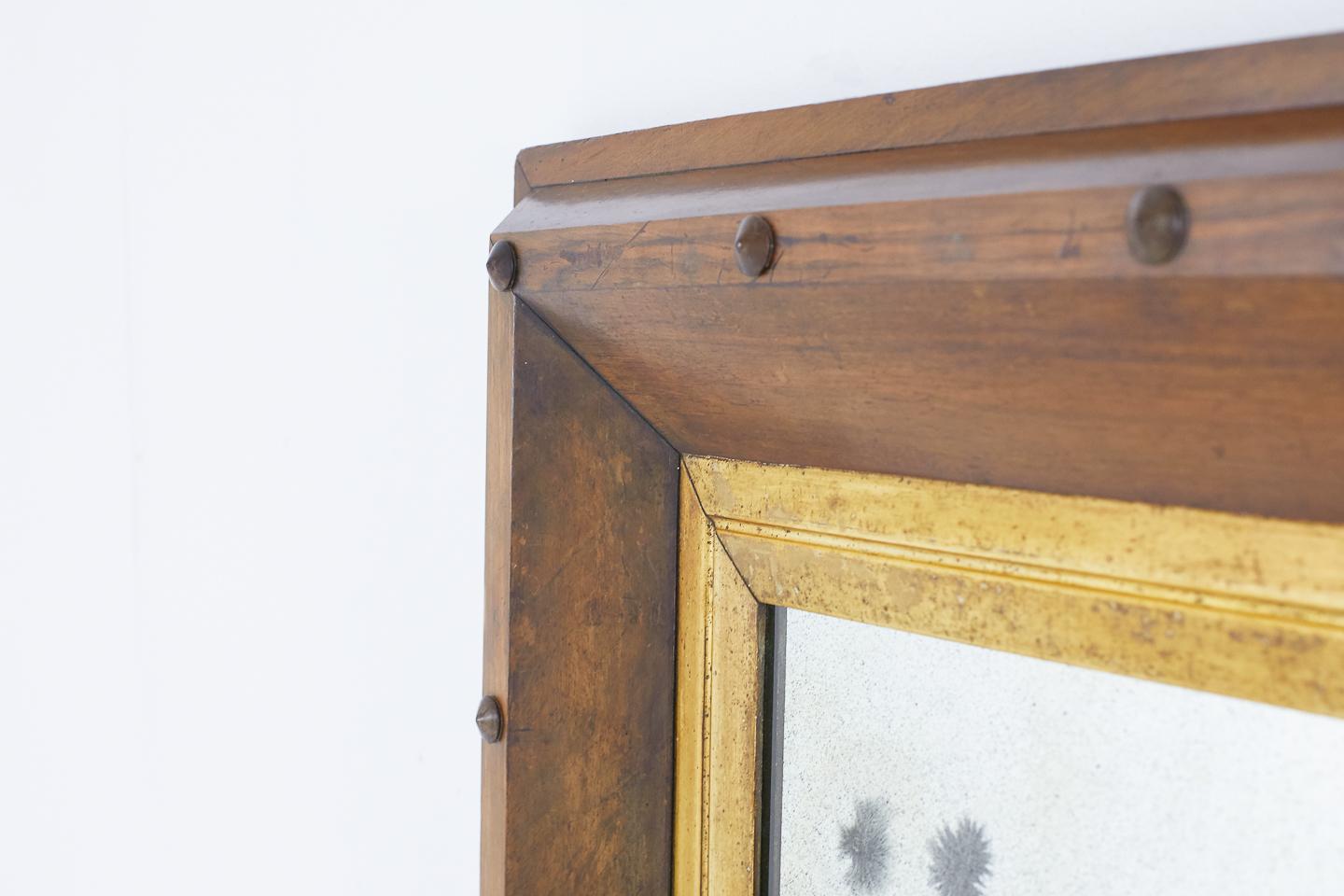 19th Century French Oak and Gilded Mirror In Good Condition In Husbands Bosworth, Leicestershire