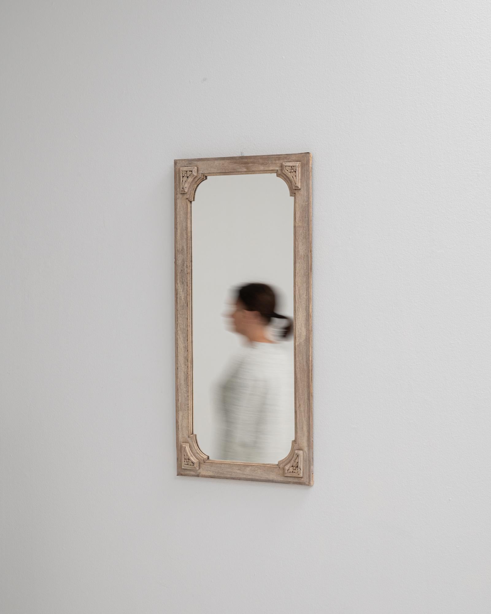 19th Century French Oak Mirror For Sale 2