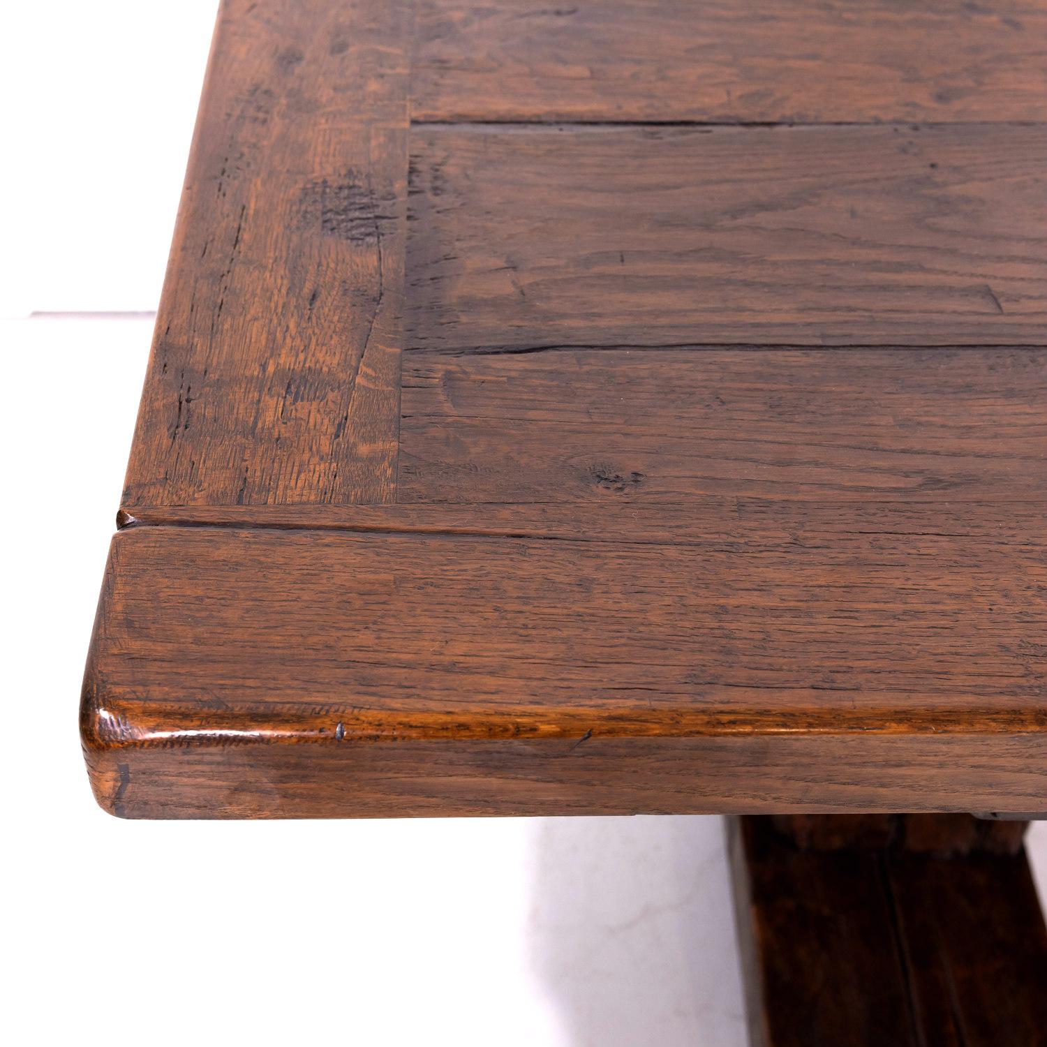 19th Century French Oak Monastery Trestle Dining Table 2