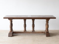 19th Century French Oak Parquetry Refectory Dining Table