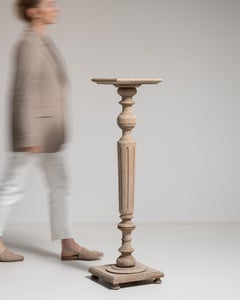 19th Century French Oak Pedestal Table with Warm Honey Finish