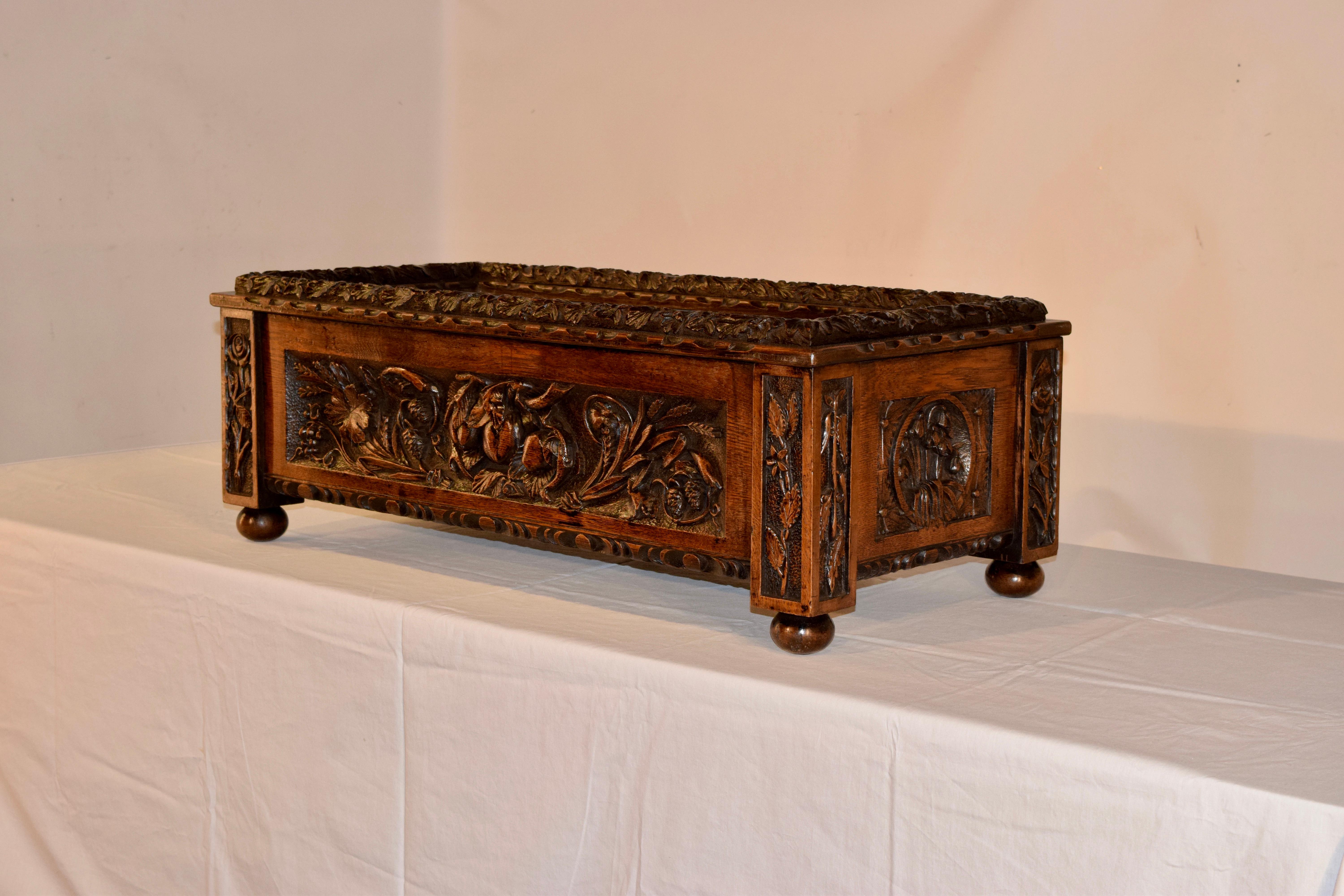 Black Forest 19th Century French Oak Planter