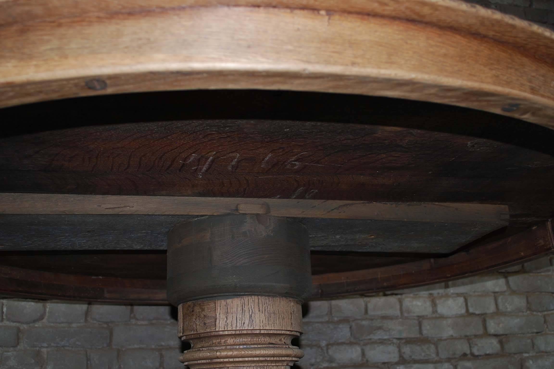 19th Century French Oak Renaissance Oval Hunt or Foxes Head Table 1