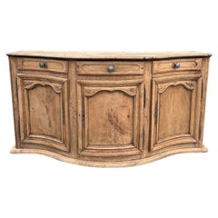 19th Century French Oak Serpentine Enfilade