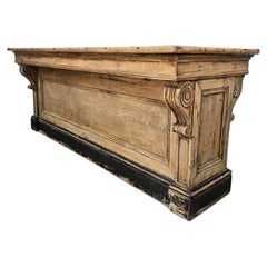 19th Century French Oak Shop Counter