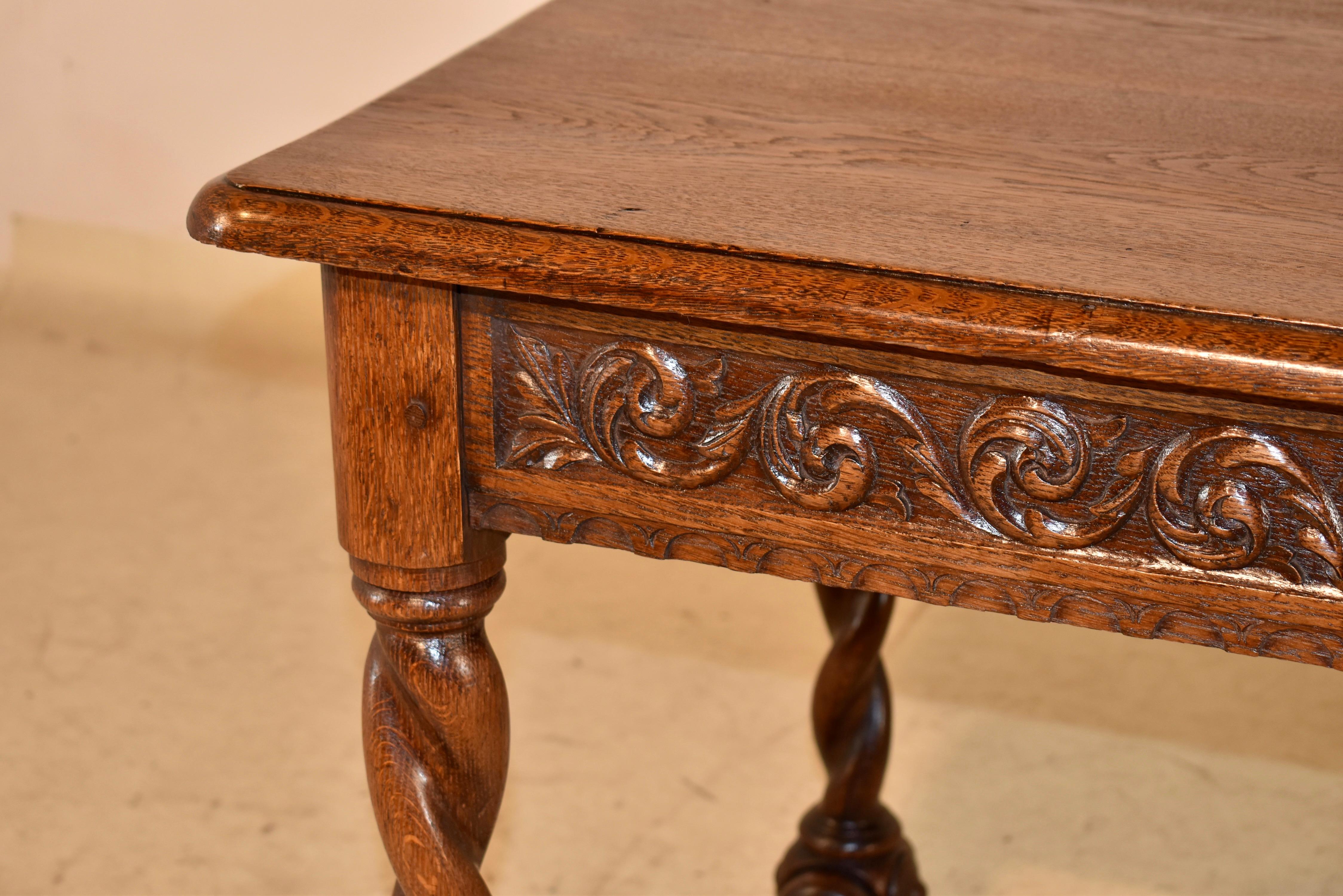 Mesa auxiliar francesa de roble del siglo XIX en venta 5