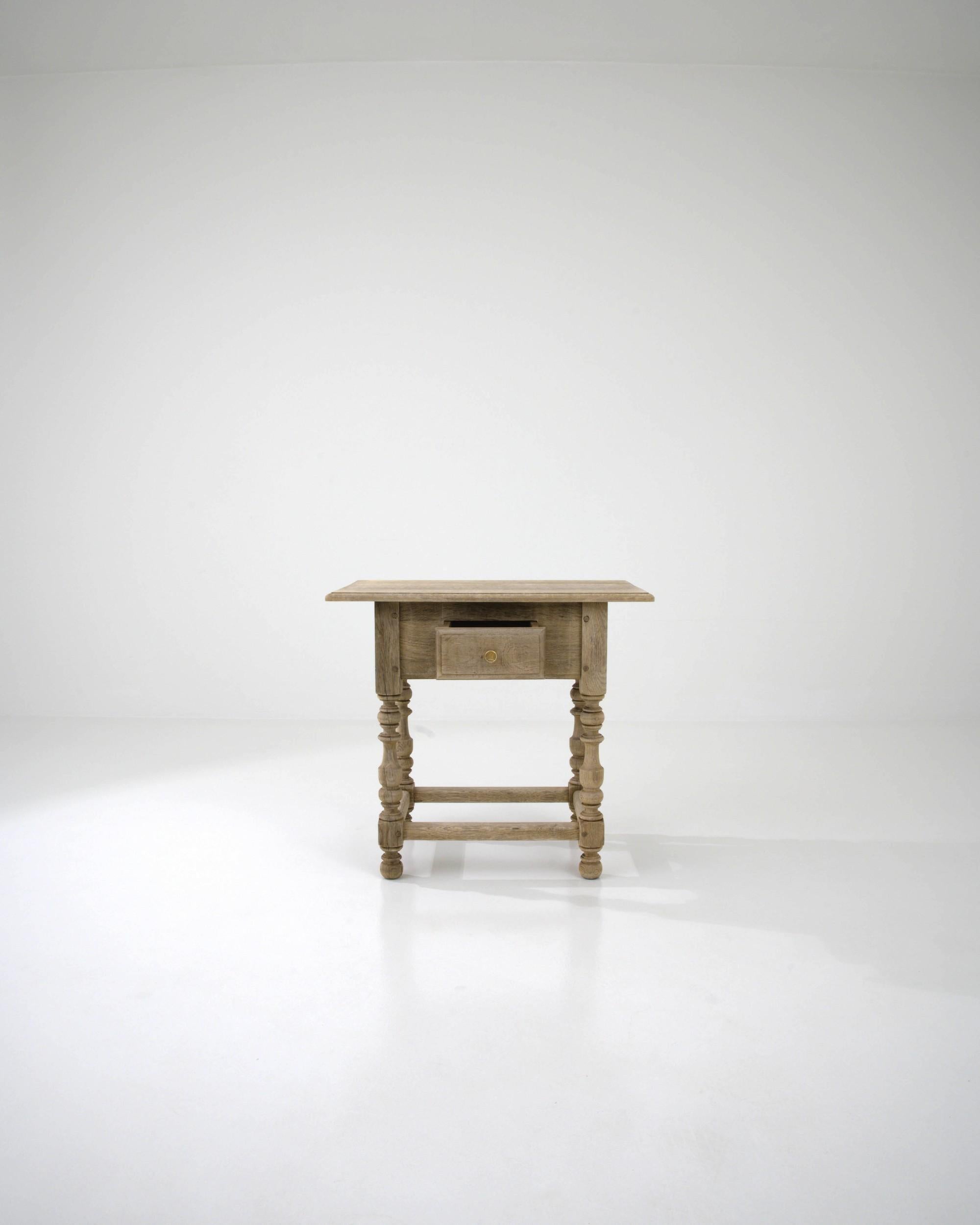 French Provincial 19th Century French Oak Side Table