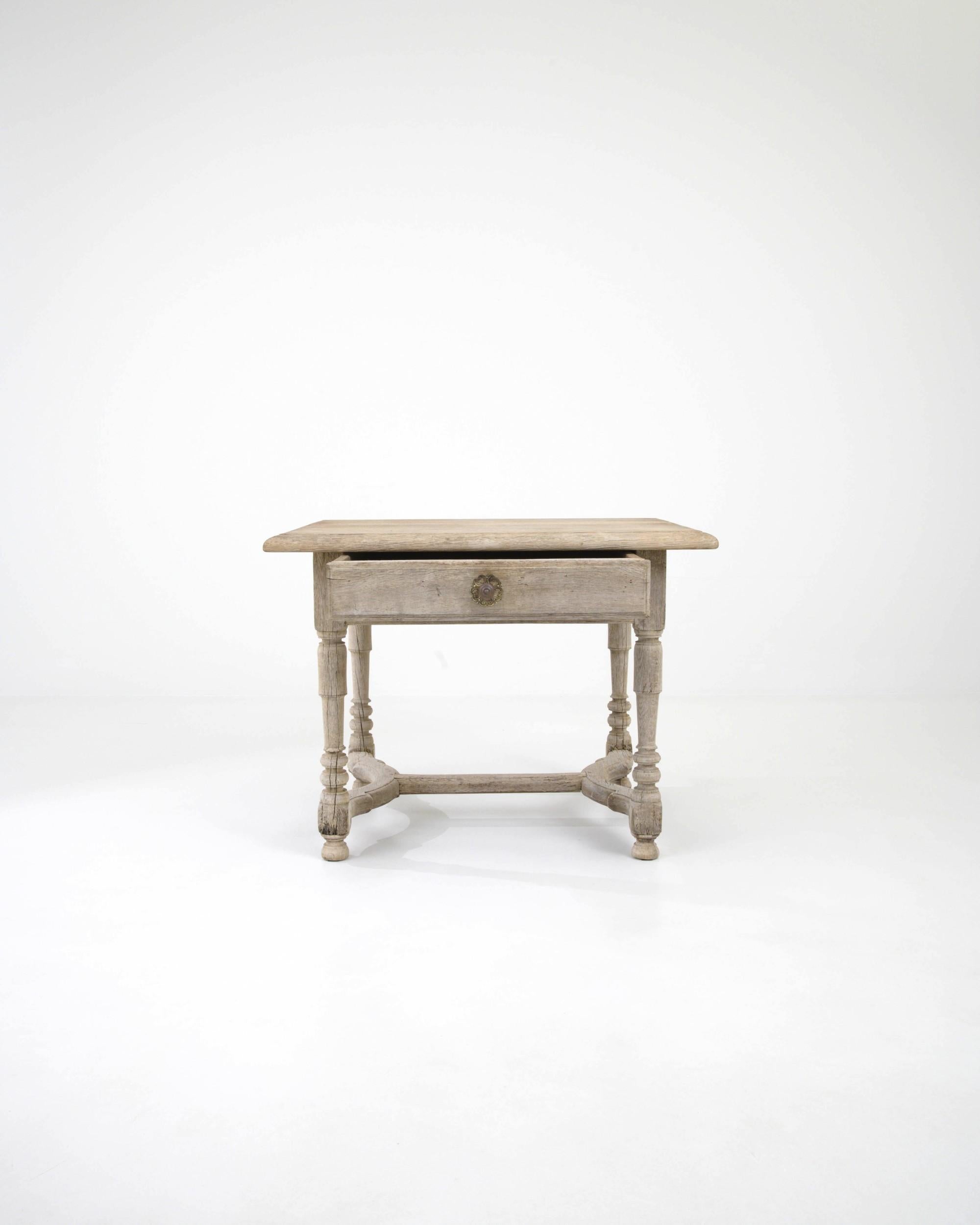 French Provincial 19th Century French Oak Side Table For Sale