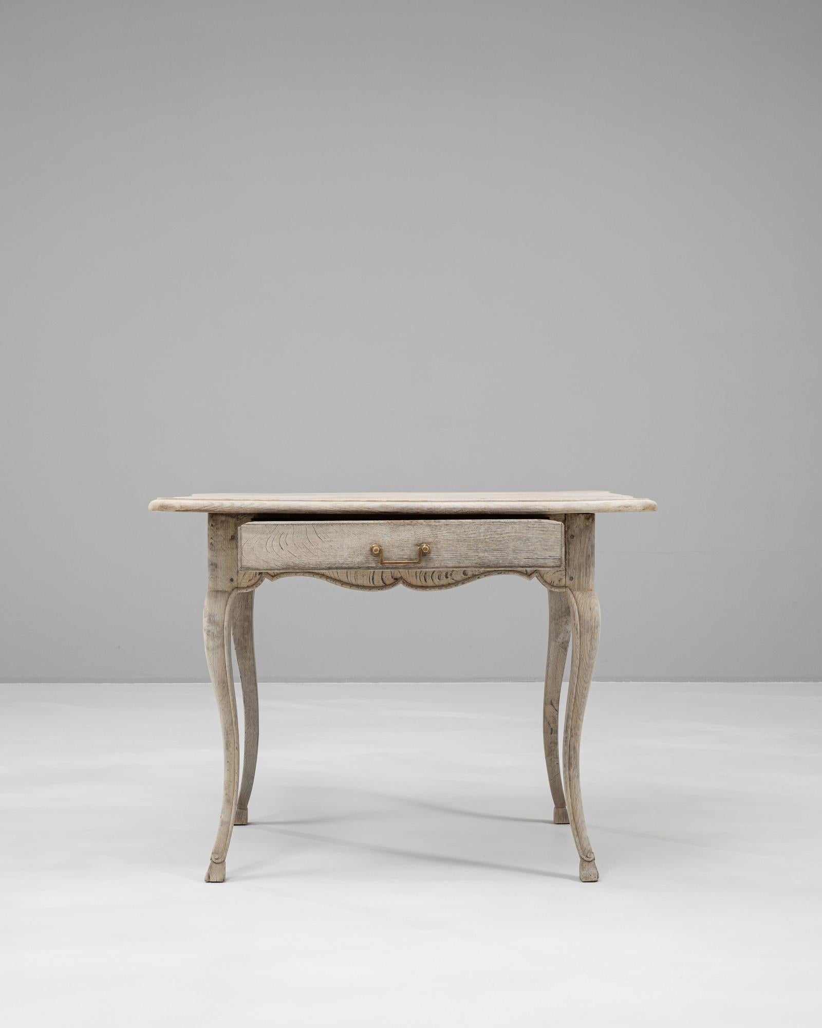 19th Century French Oak Side Table In Good Condition In High Point, NC