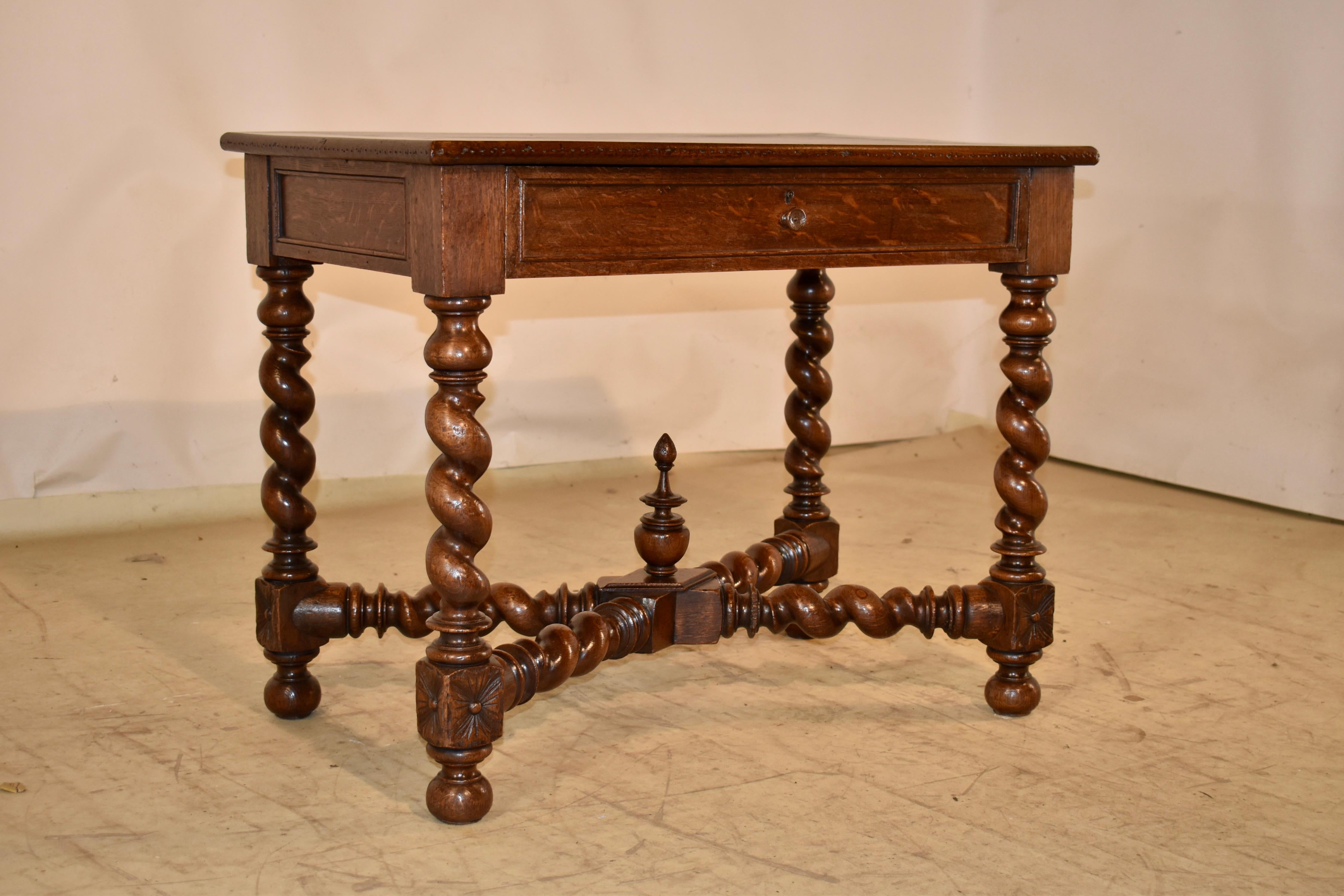 Mesa auxiliar francesa de roble del siglo XIX Luis Felipe en venta
