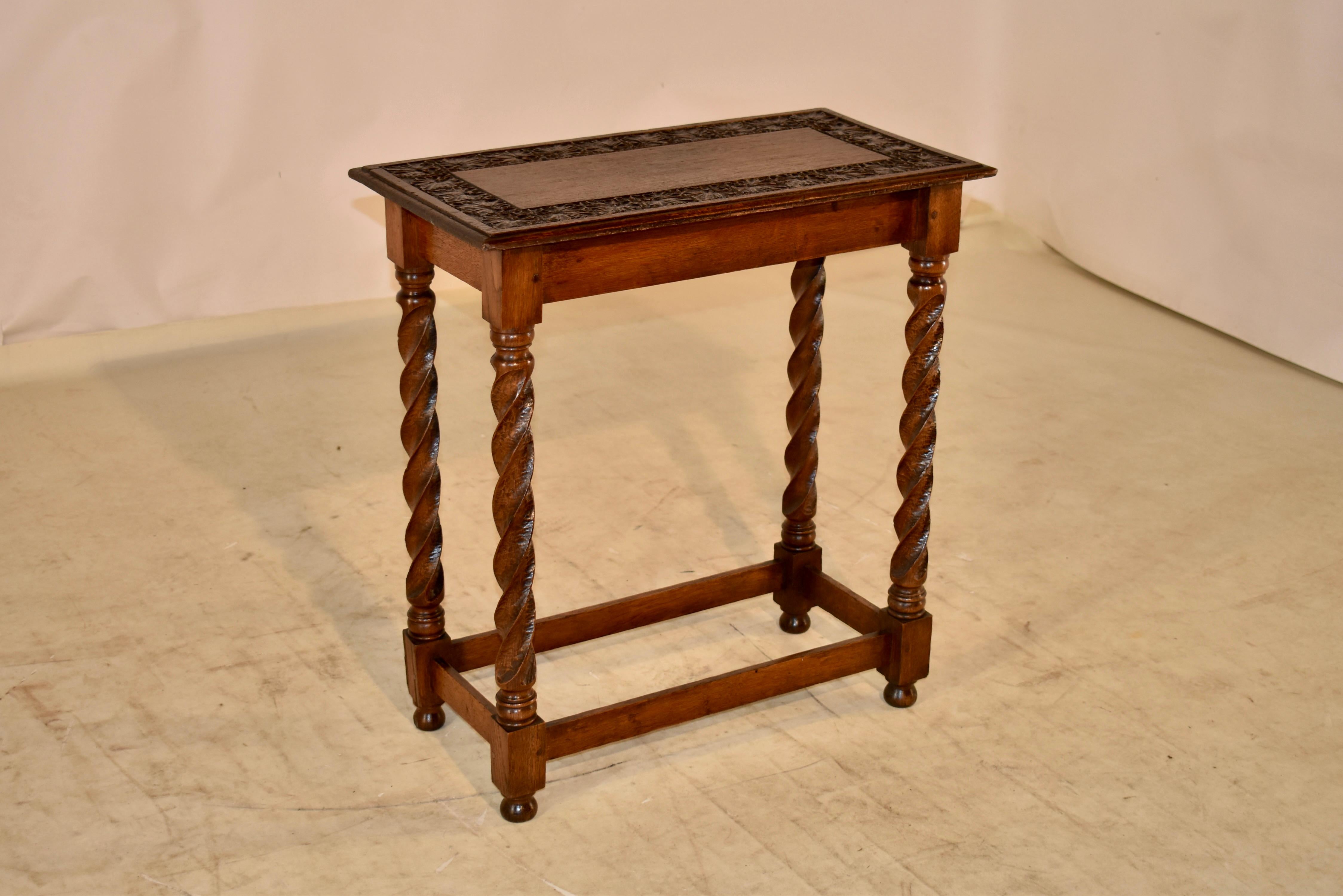 19th Century French Oak Side Table In Good Condition In High Point, NC