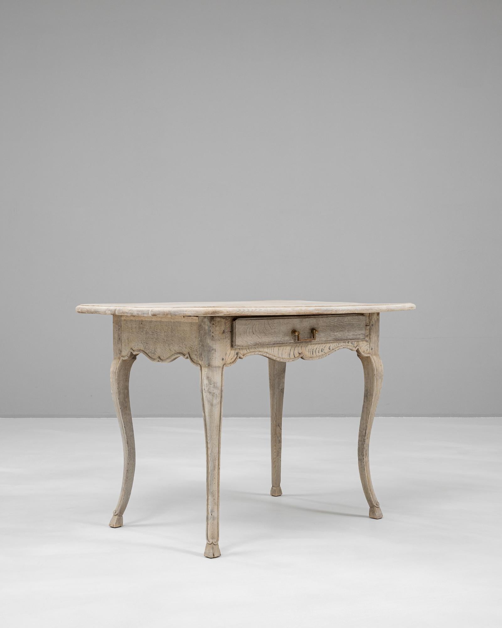 19th Century French Oak Side Table 2