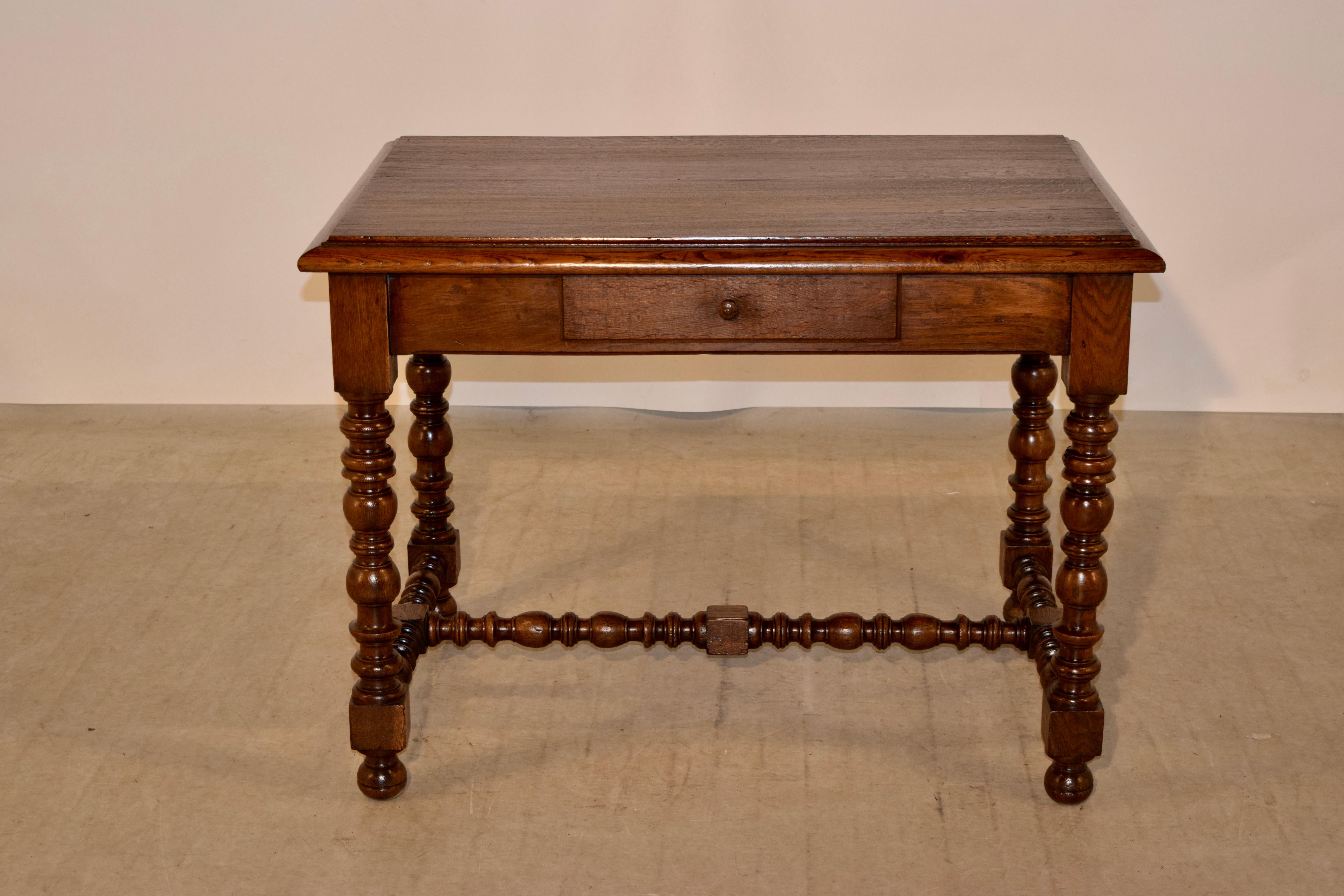 19th Century French Oak Side Table In Good Condition In High Point, NC