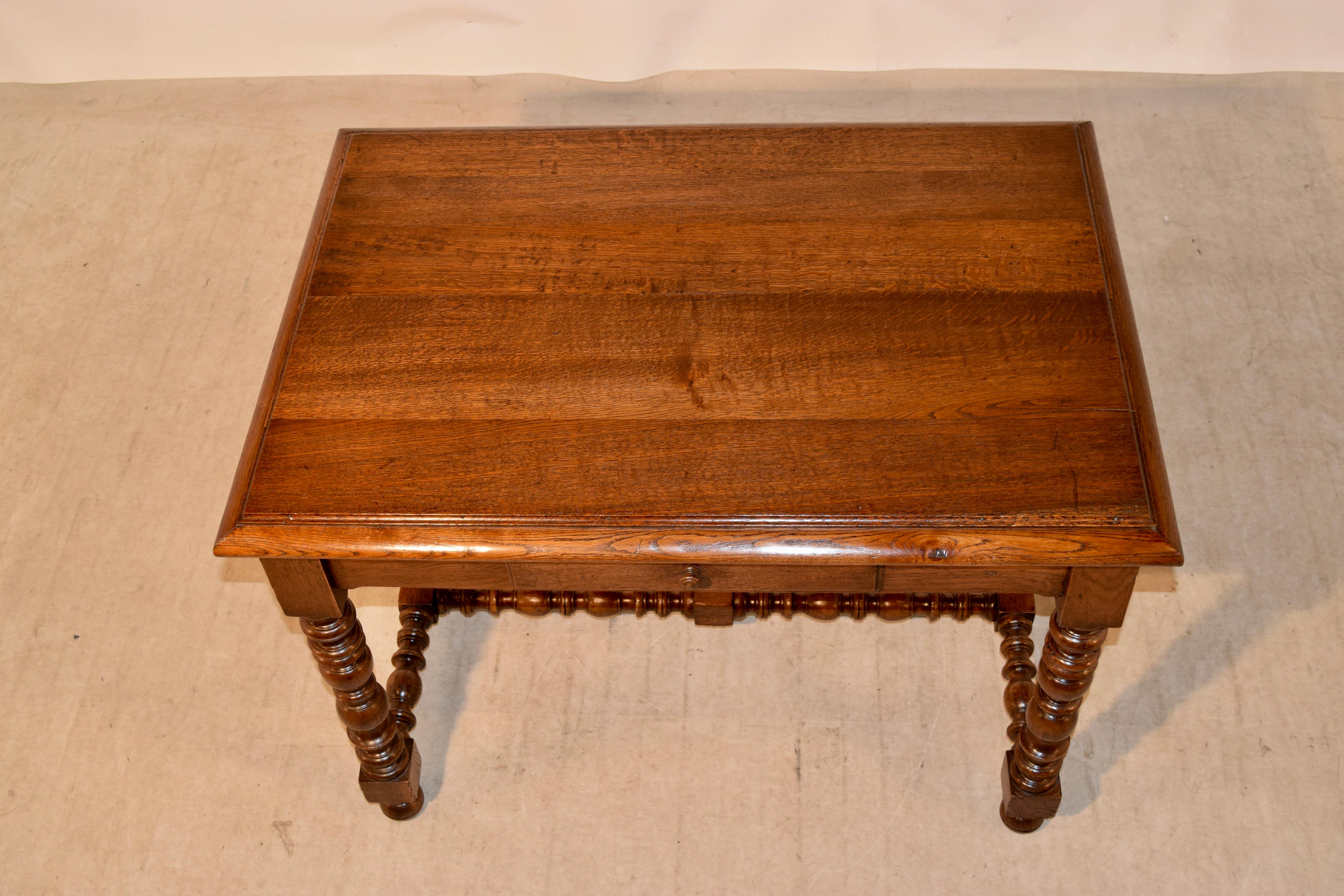 19th Century French Oak Side Table 1