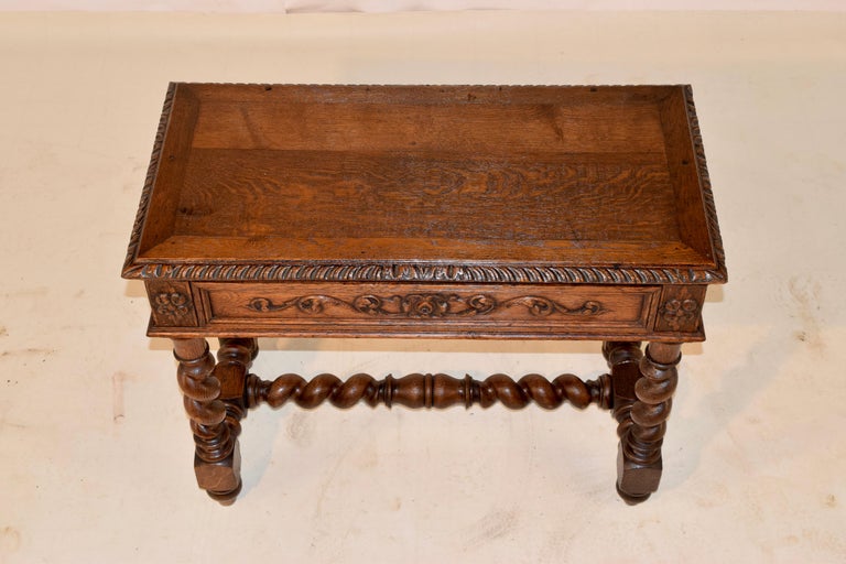 19th Century French Oak Side Table 2