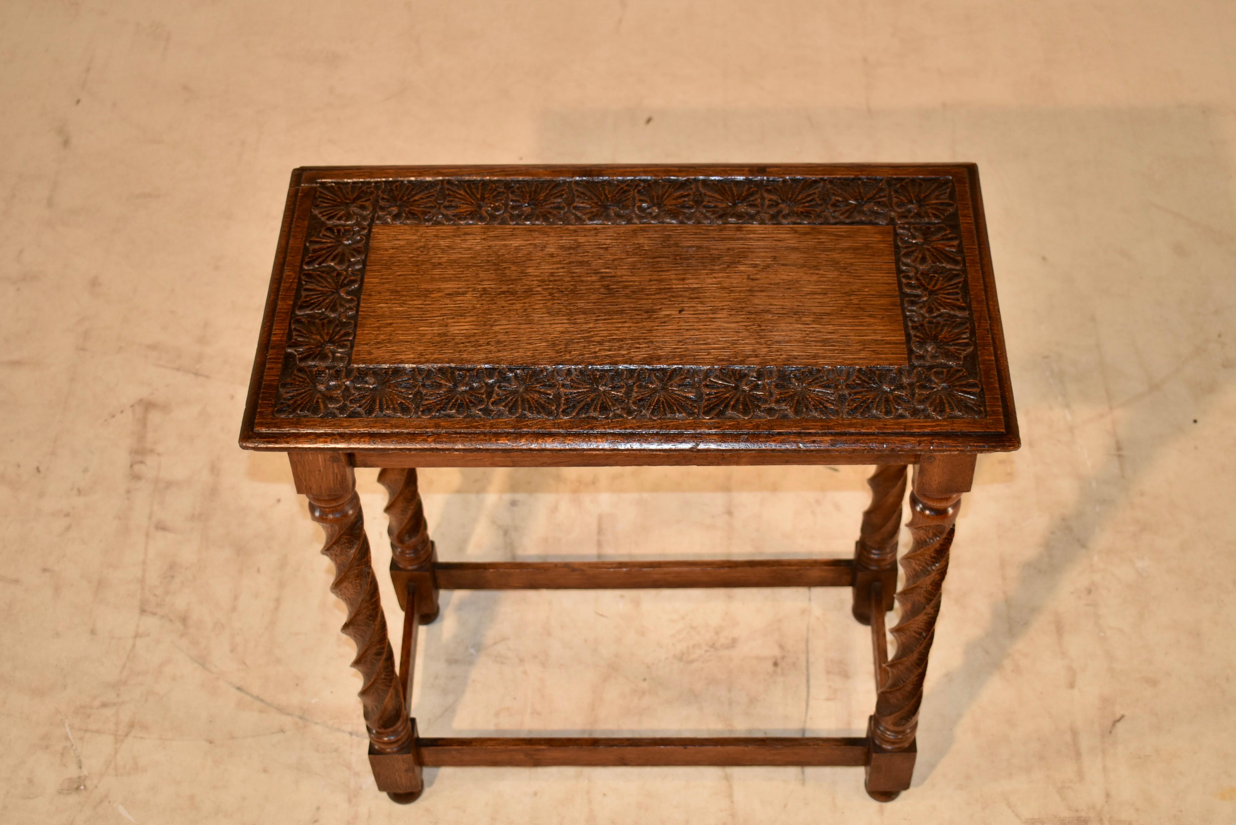 19th Century French Oak Side Table 3