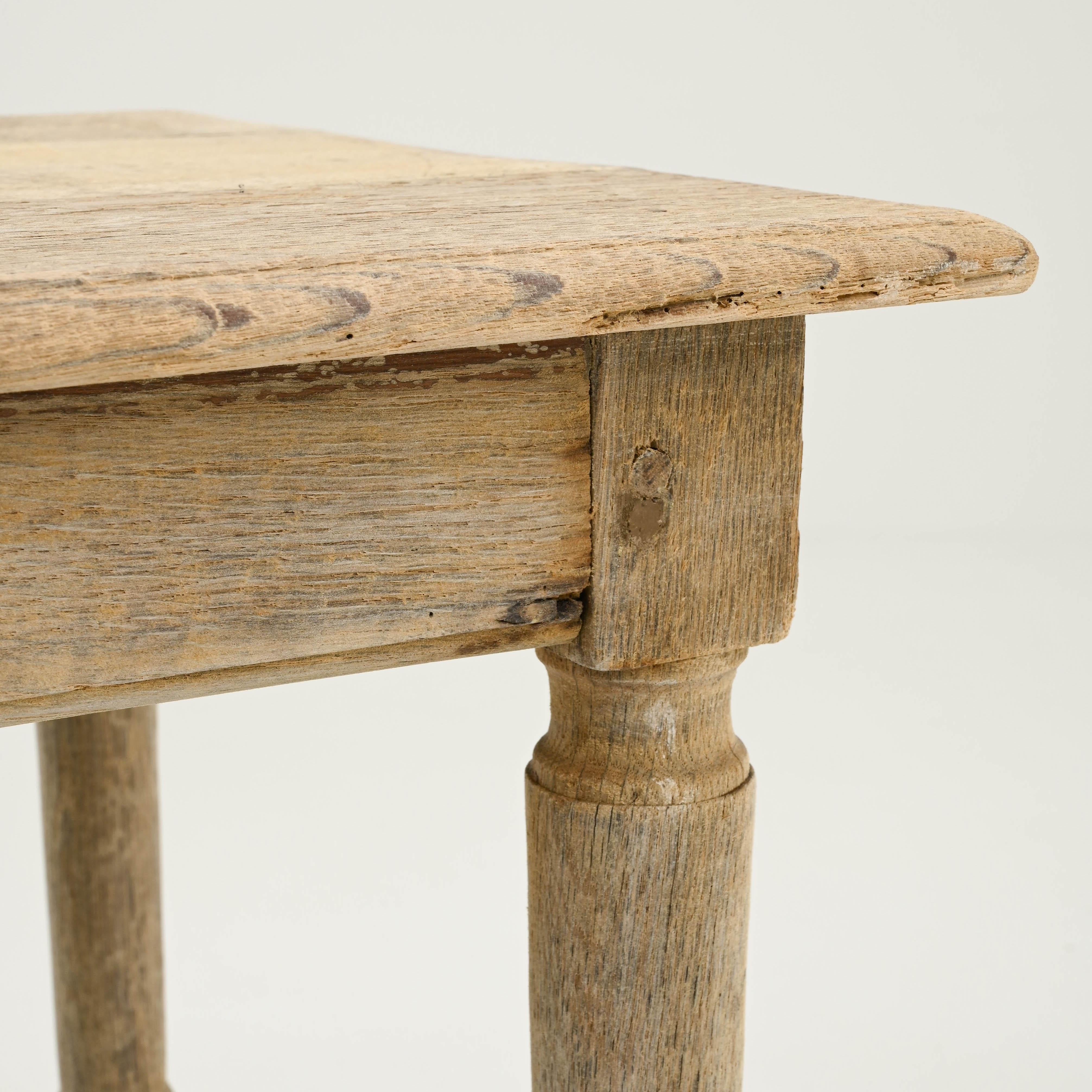 19th Century French Oak Side Table 3
