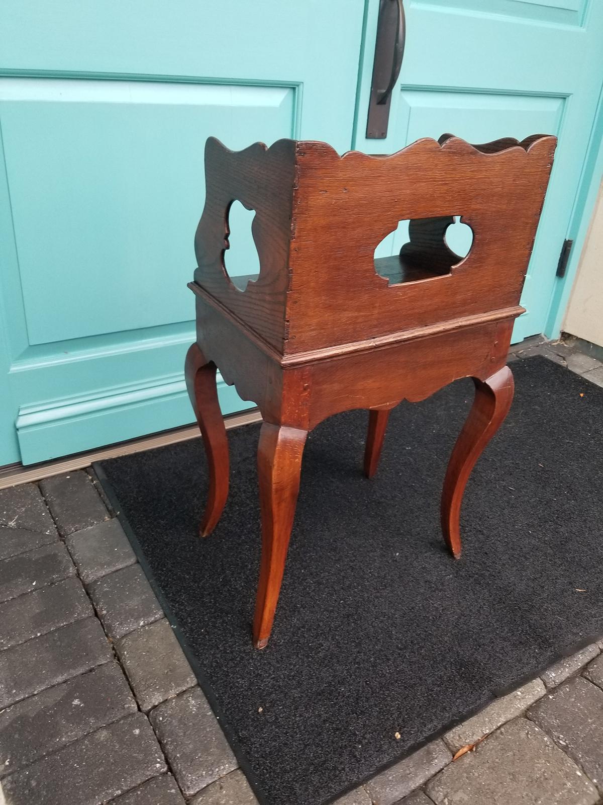 19th Century French Oak Side Table with Drawer For Sale 6