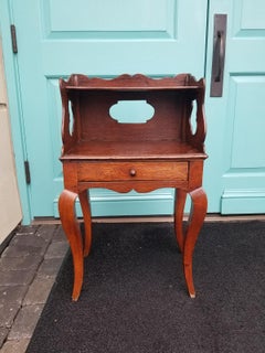 19th Century French Oak Side Table with Drawer