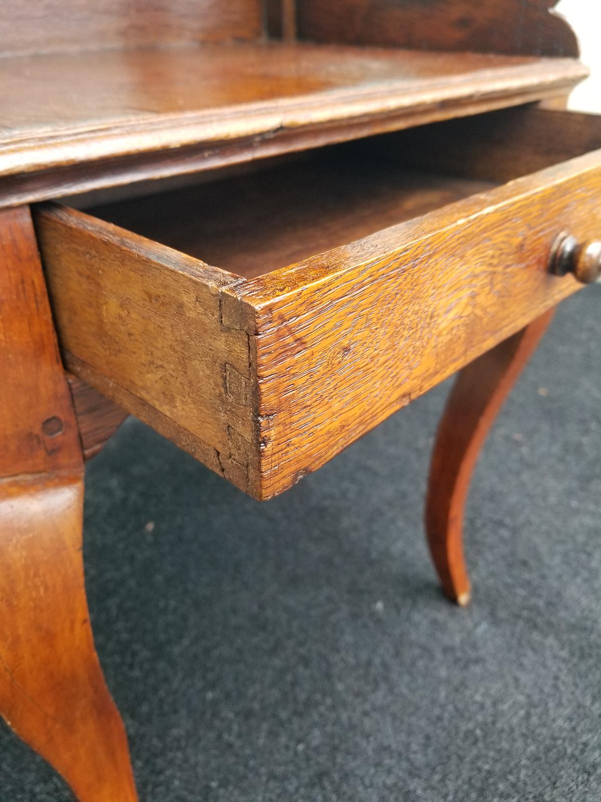 19th Century French Oak Side Table with Drawer For Sale 3