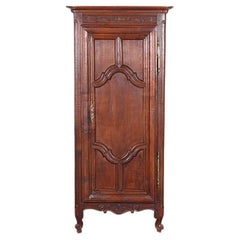 Armoire Bonnetire  une porte en chne franais du 19me sicle