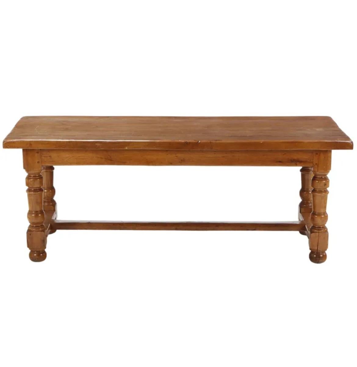 A truly fantastic late 19th century French oak table. This is one of the best examples we have ever found in the farmhouse style. Just an overwhelming amount of character. Can be used as a dining table or desk.  

Excellent joinery and