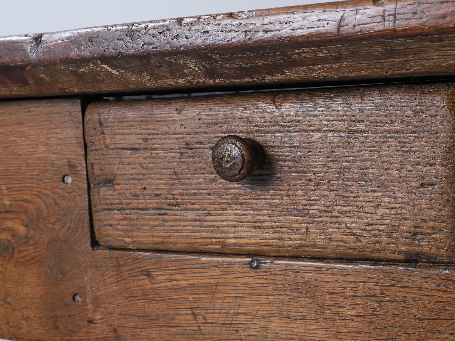 19th Century French Oak Table With Centre Stretcher 2