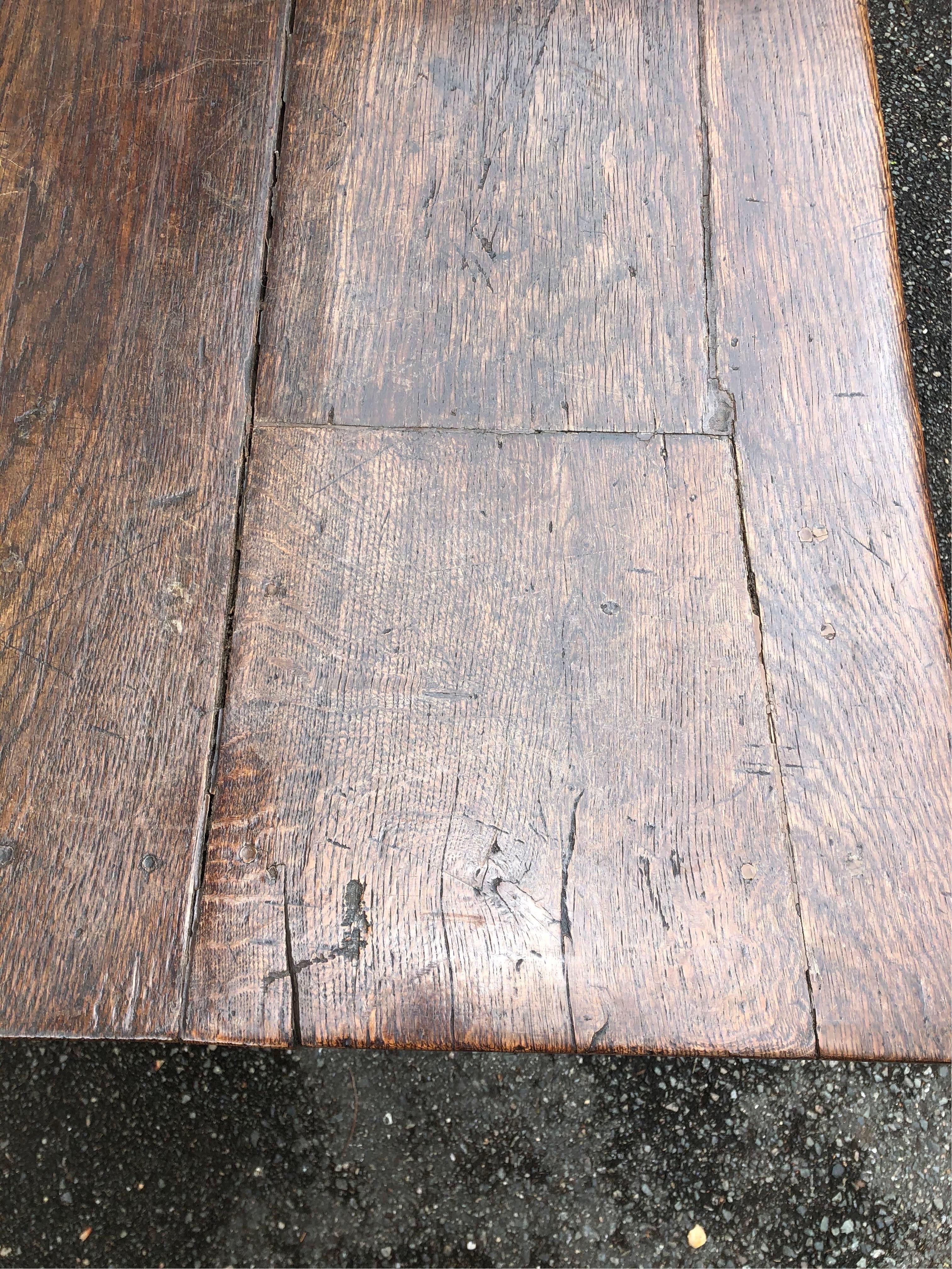 19th Century French Oak Trestle Table 5