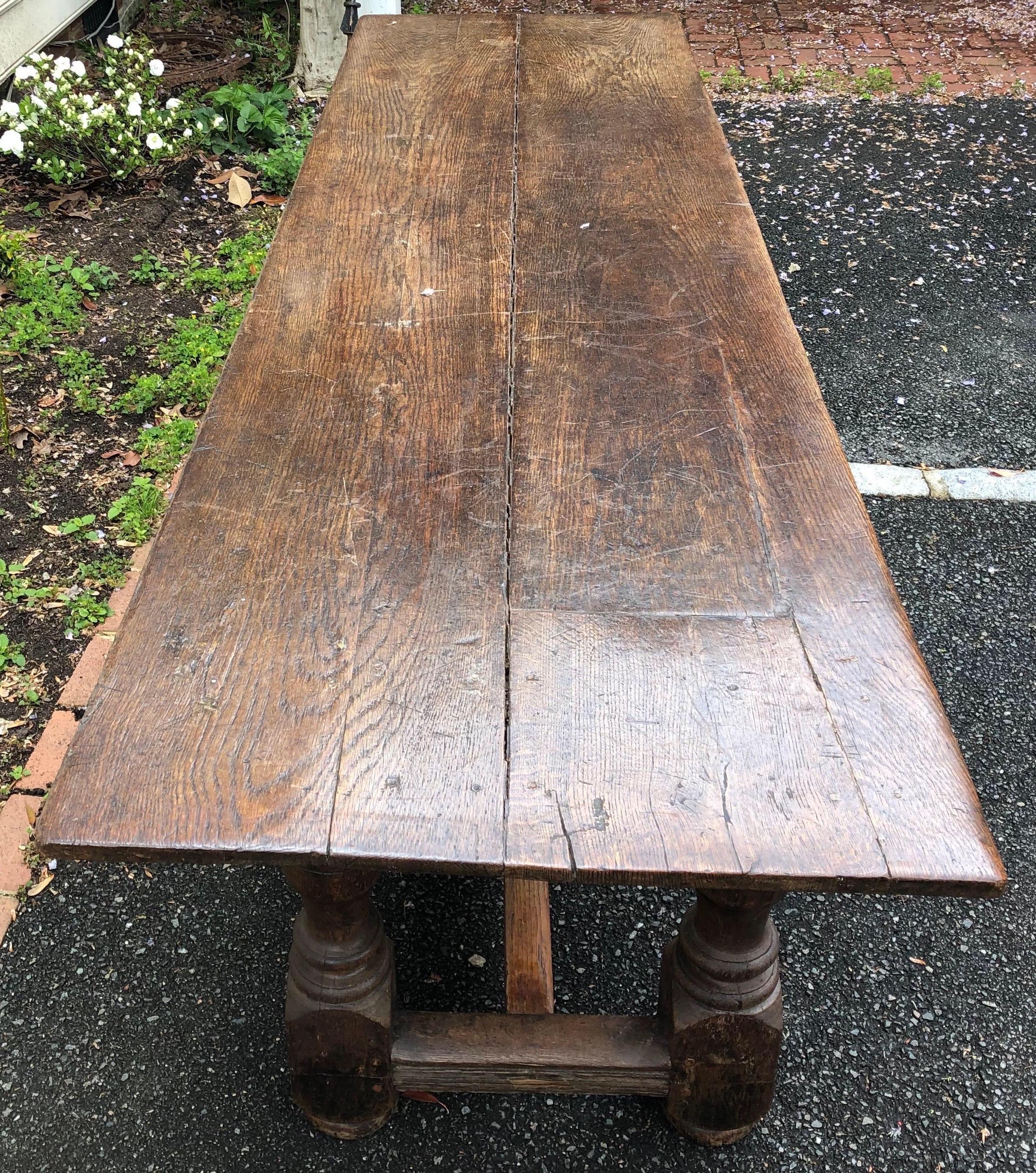 19th Century French Oak Trestle Table 6