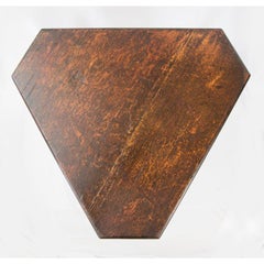 19th Century French Oak Tripod Triangular Side Table