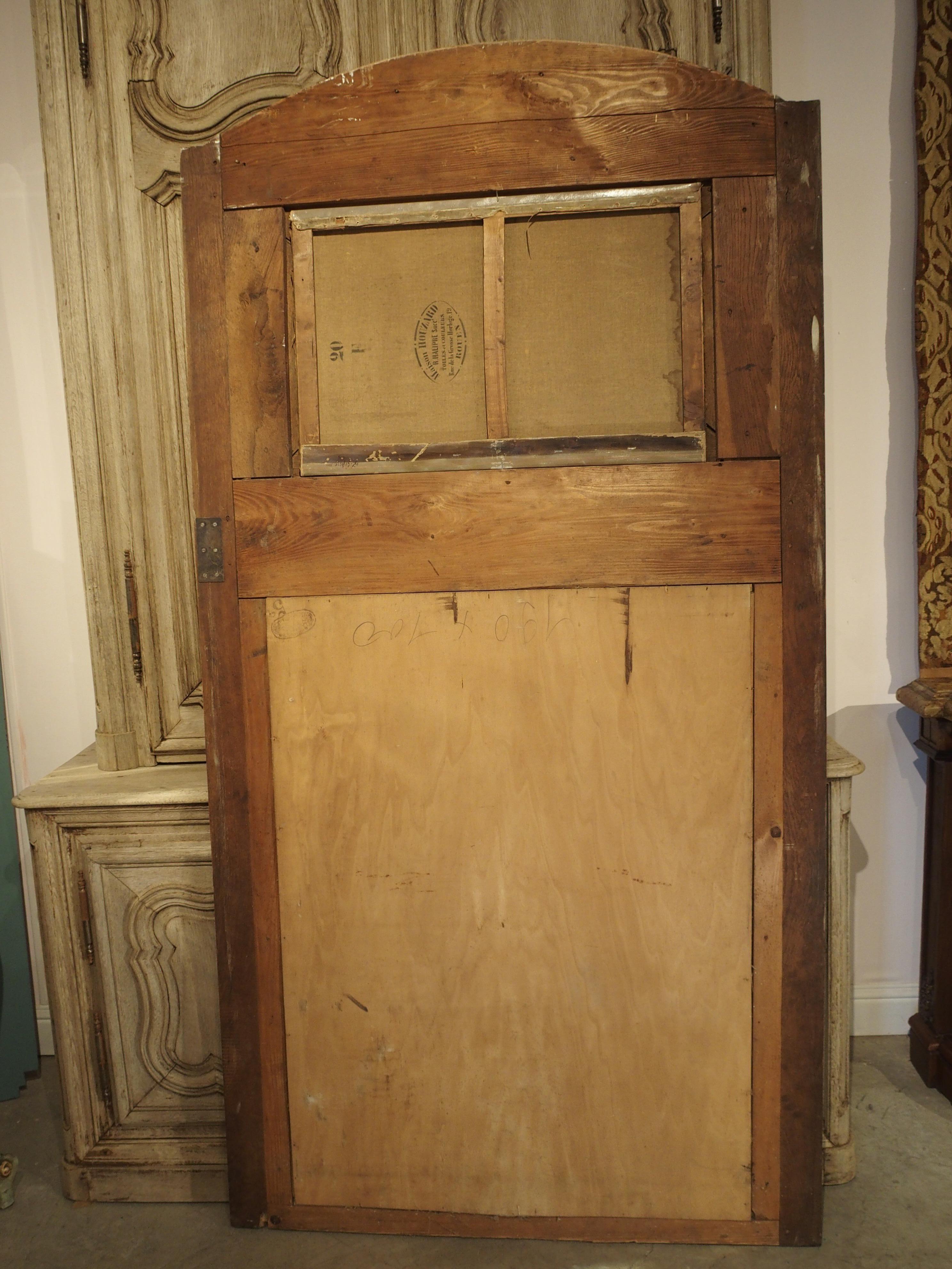 19th Century French Oak Trumeau Mirror 8